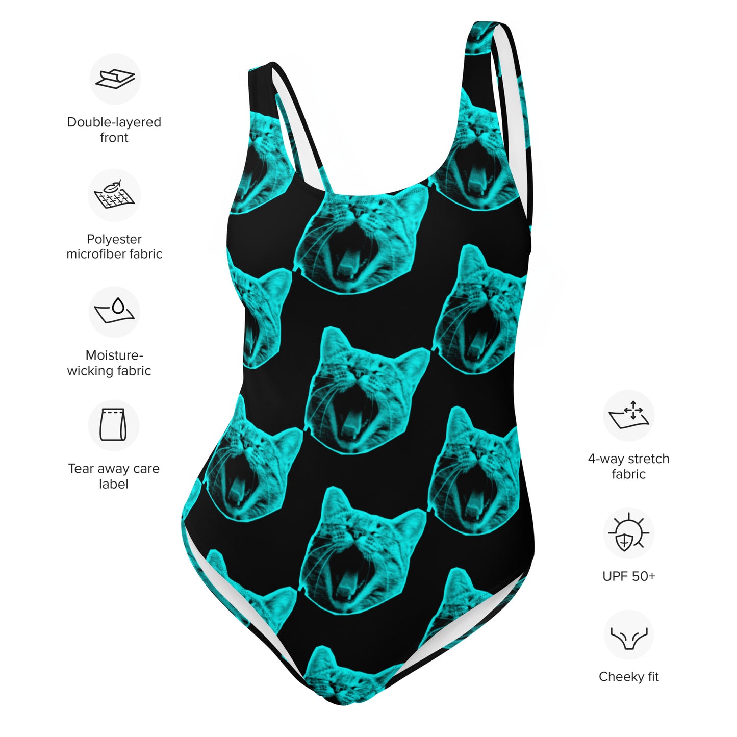 ELECTRIC BLUE CAT SWIMSUIT