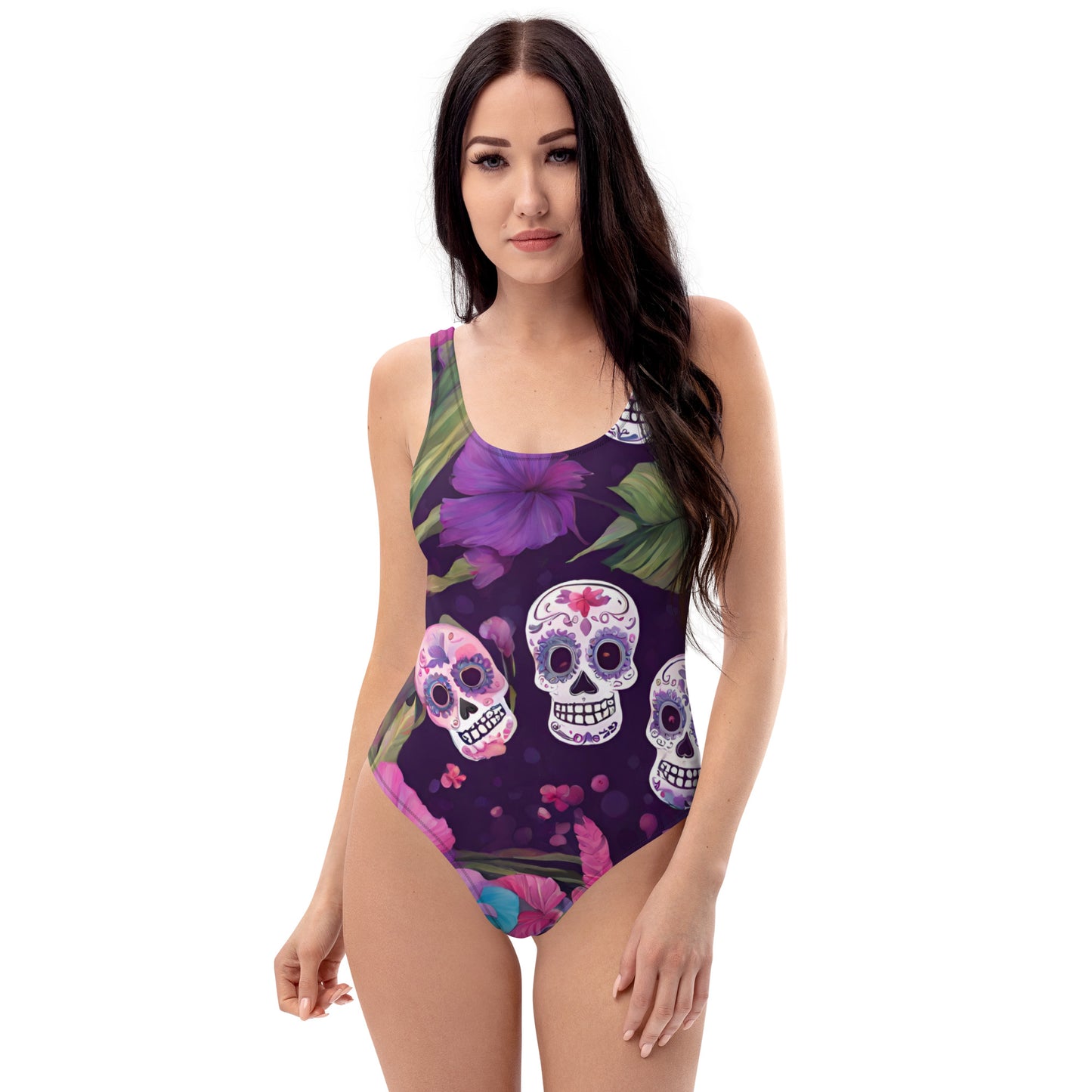 FOUR TROPICAL SKULLS SWIMSUIT