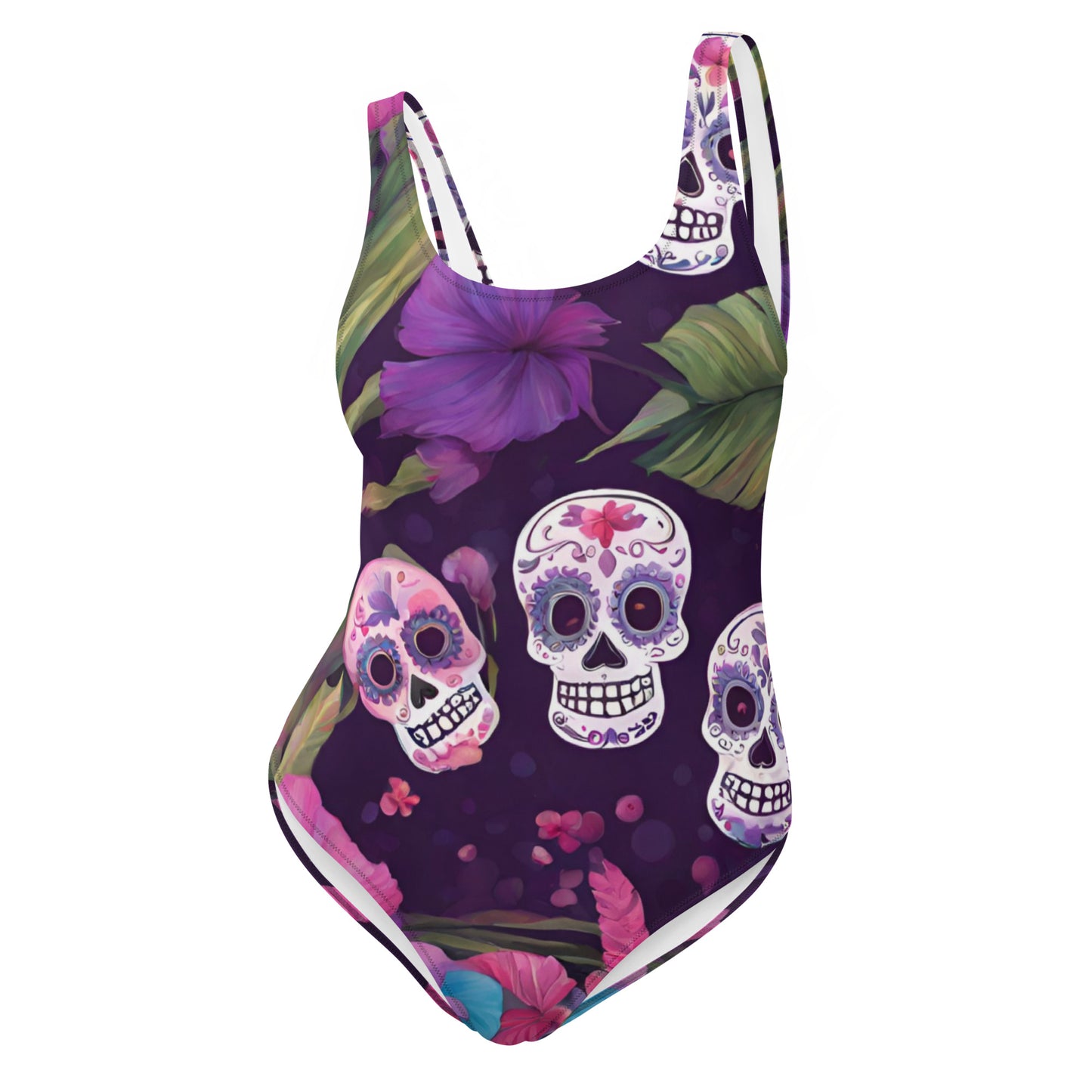 FOUR TROPICAL SKULLS SWIMSUIT
