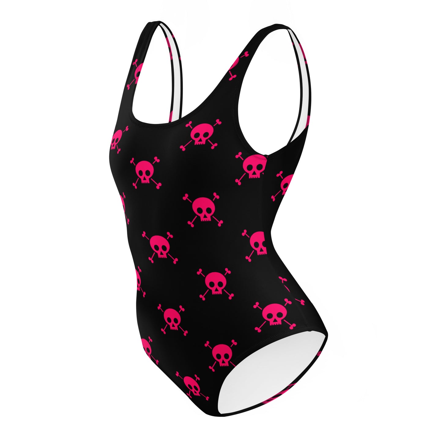 PINK SKULL & BONES SWIMSUIT