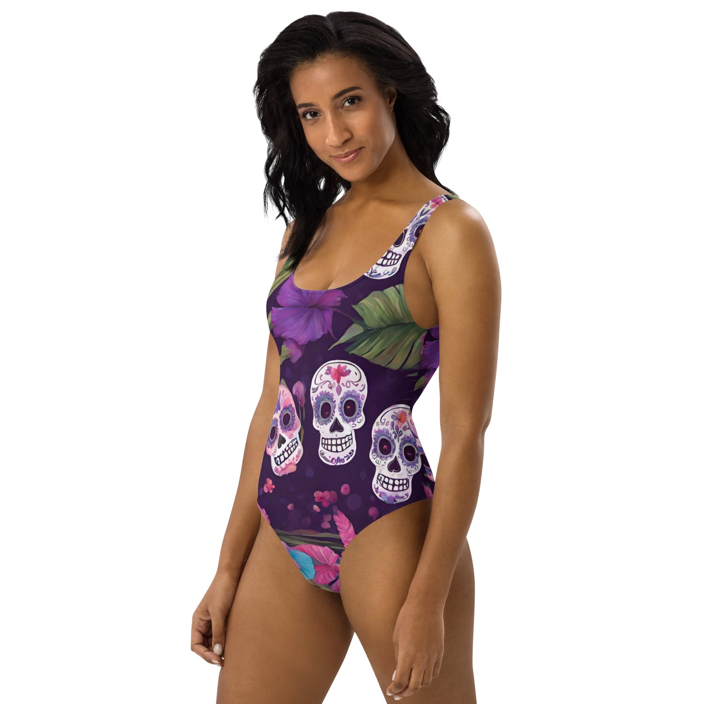 FOUR TROPICAL SKULLS SWIMSUIT