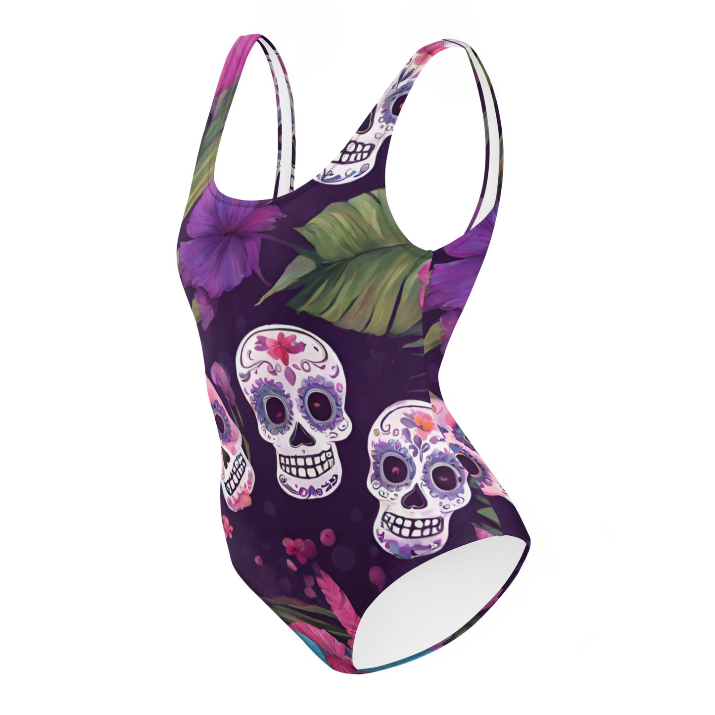 FOUR TROPICAL SKULLS SWIMSUIT
