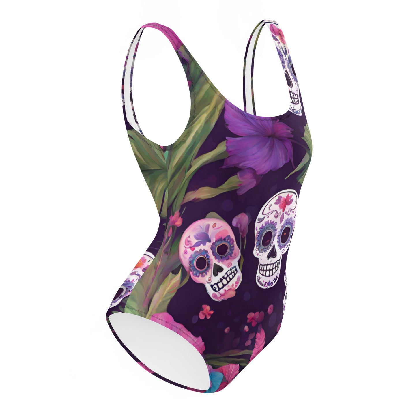FOUR TROPICAL SKULLS SWIMSUIT