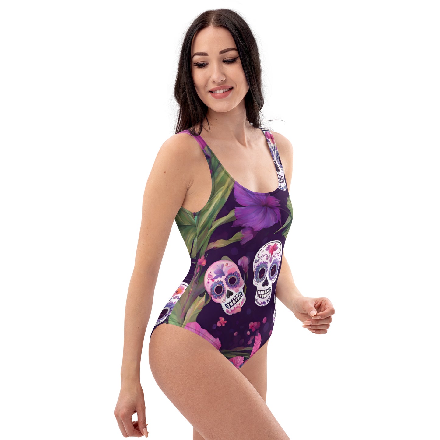FOUR TROPICAL SKULLS SWIMSUIT
