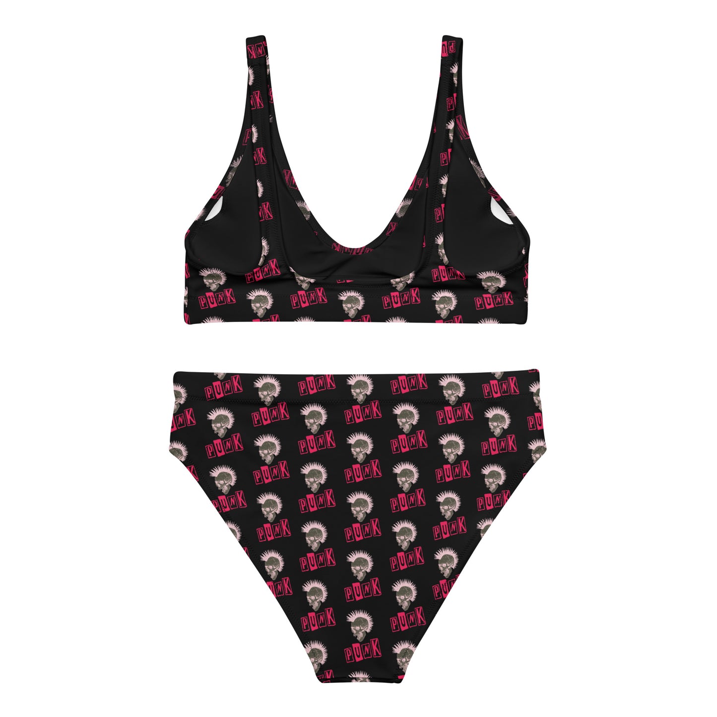 PUNK IS PINK RECYCLED HIGH-WAISTED BIKINI