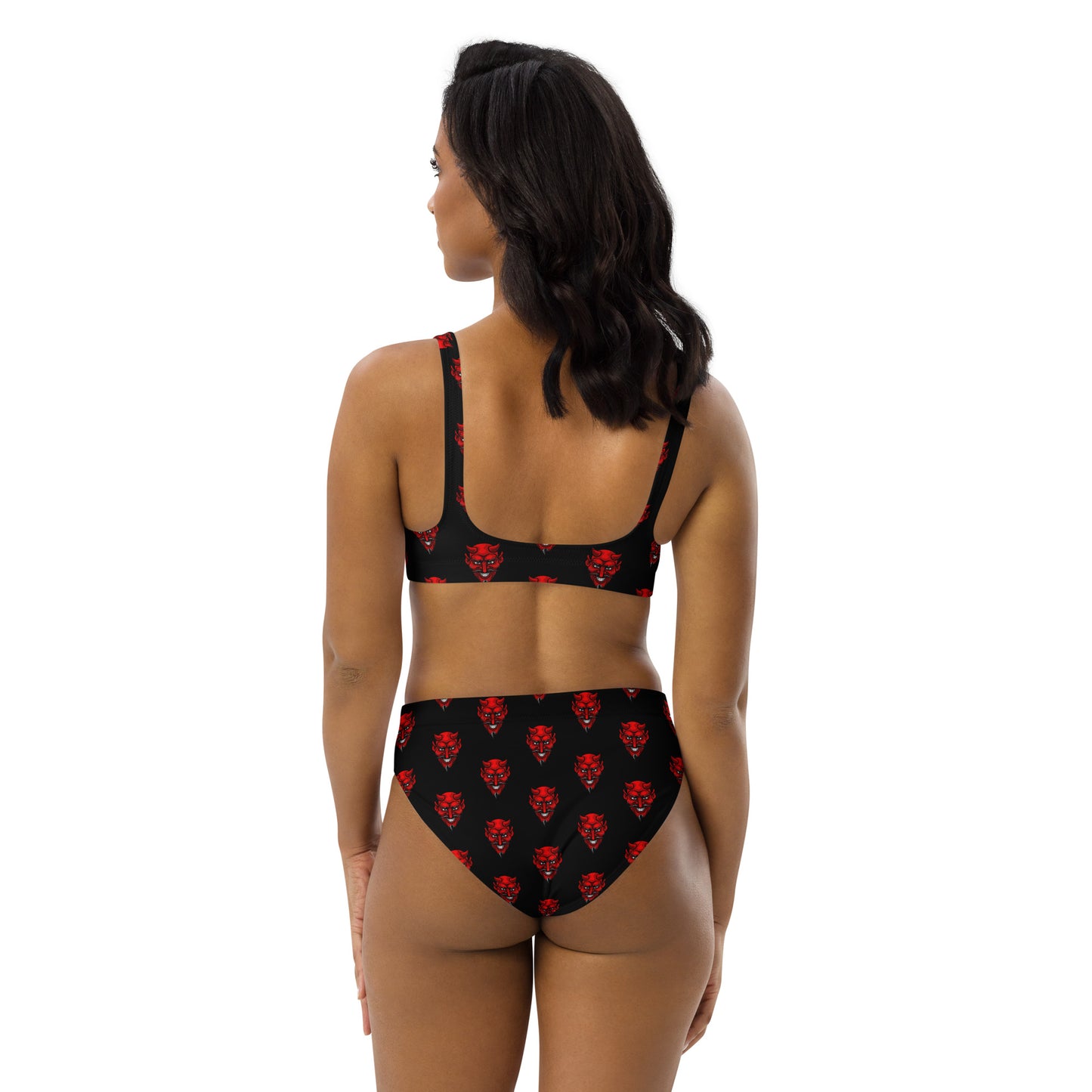 RED DEVIL RECYCLED HIGH-WAISTED BIKINI
