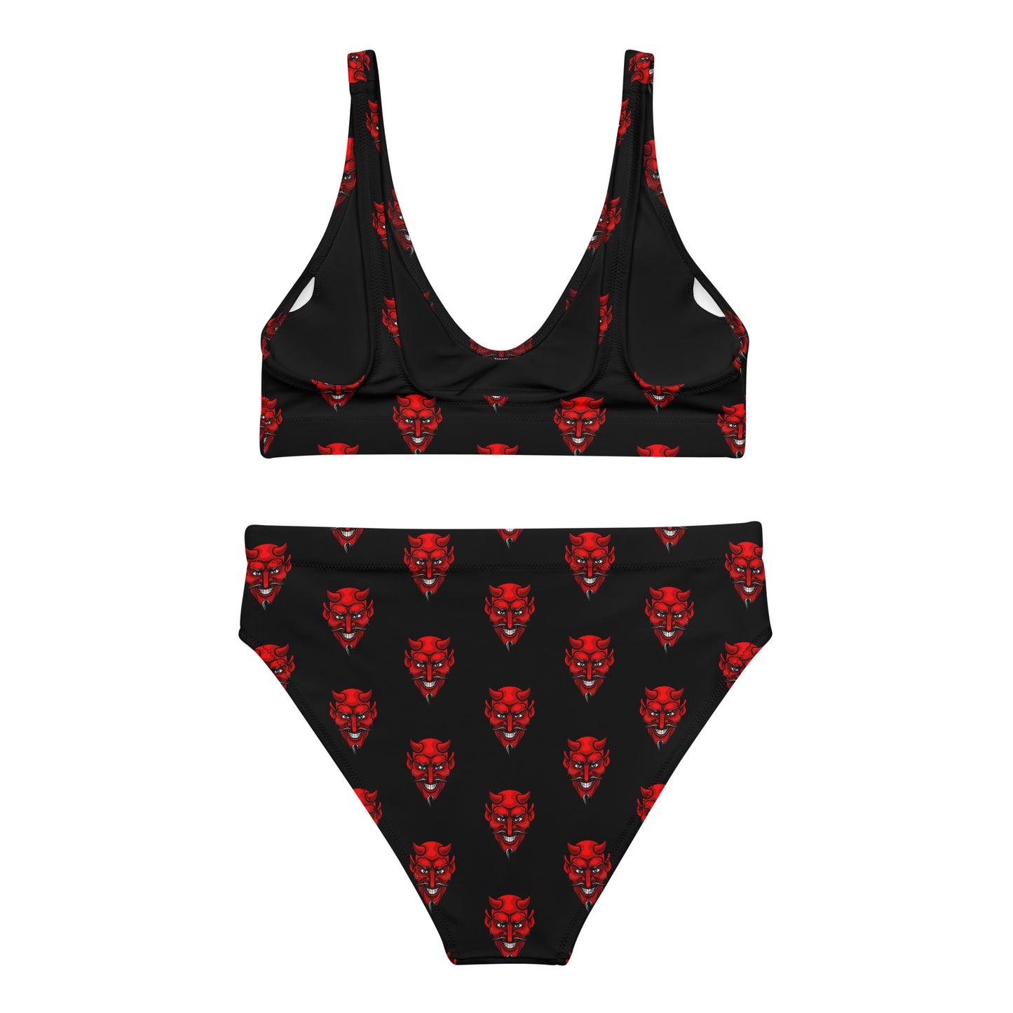 RED DEVIL RECYCLED HIGH-WAISTED BIKINI