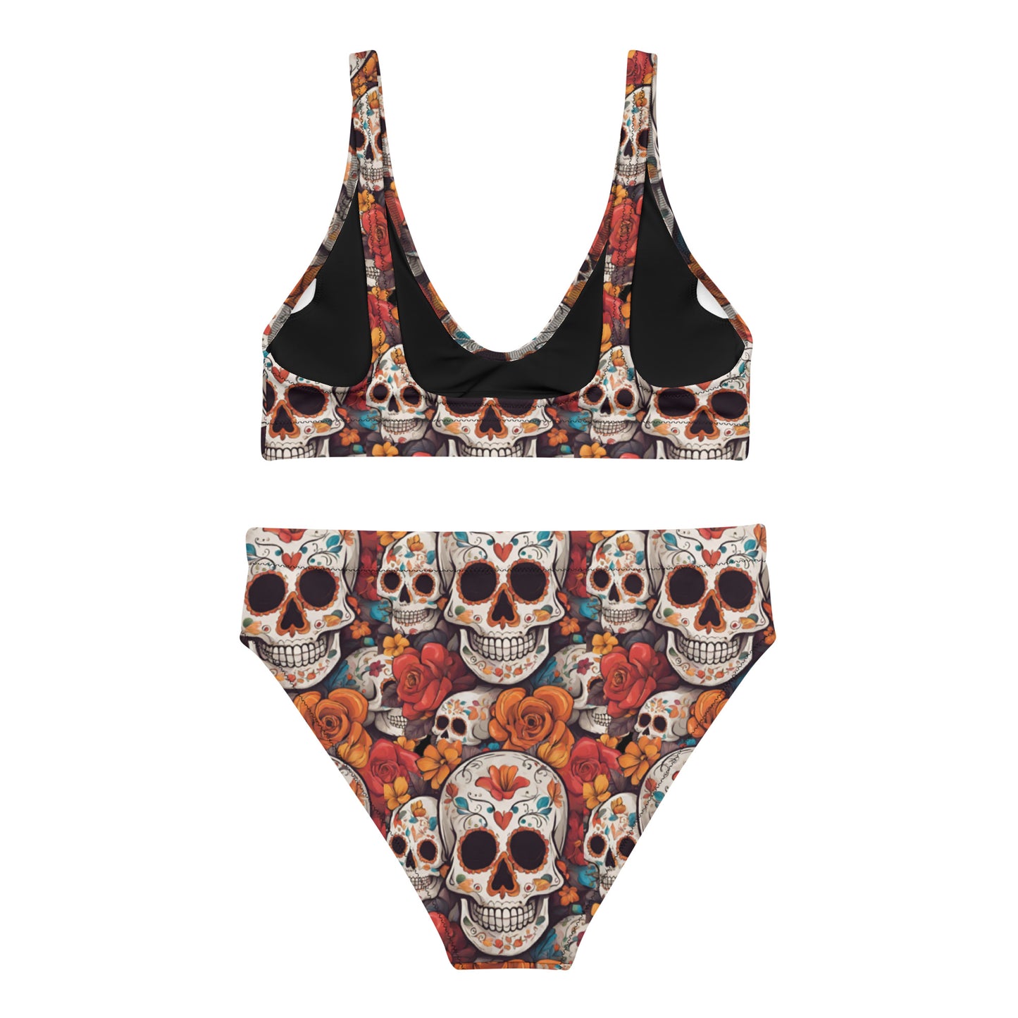 DIA DE LOS MUERTOS RECYCLED HIGH-WAISTED BIKINI