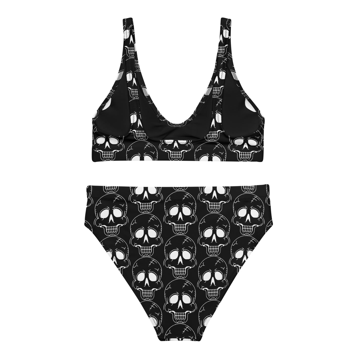 LAUGHING SKULL RECYCLED HIGH-WAISTED BIKINI