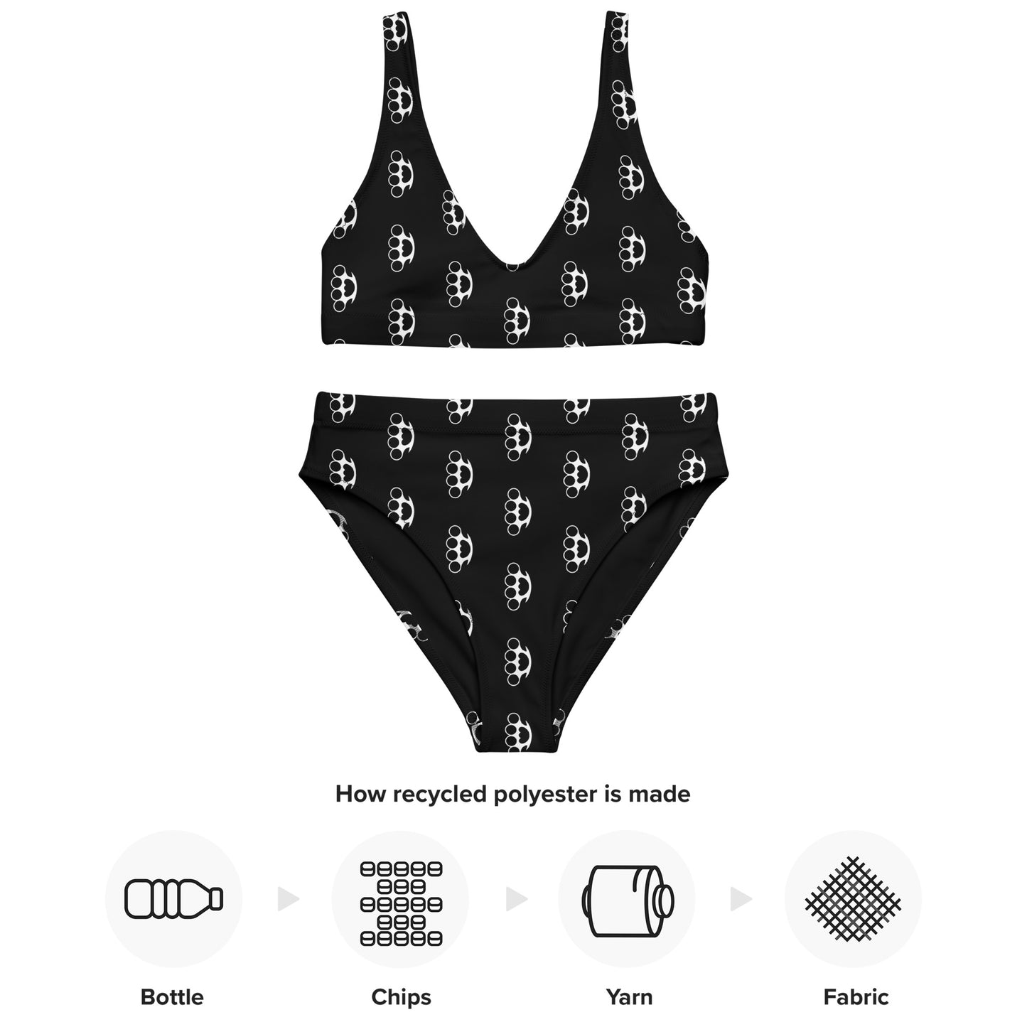 BRASS KNUCKLES RECYCLED HIGH-WAISTED BIKINI
