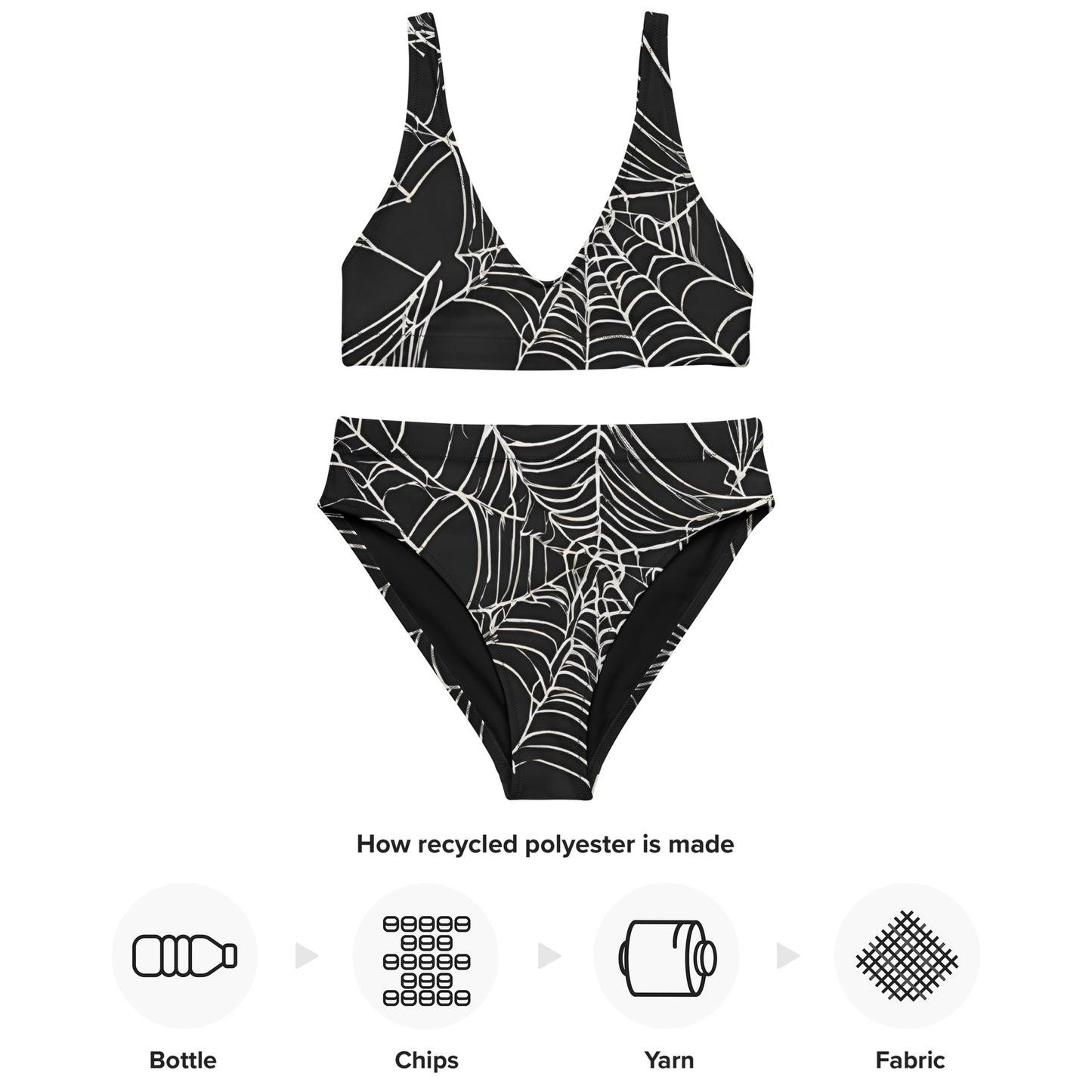 WEB OF LIES RECYCLED HIGH-WAISTED BIKINI