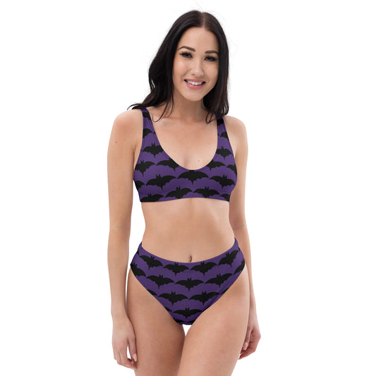 PURPLE BAT RECYCLED HIGH-WAISTED BIKINI