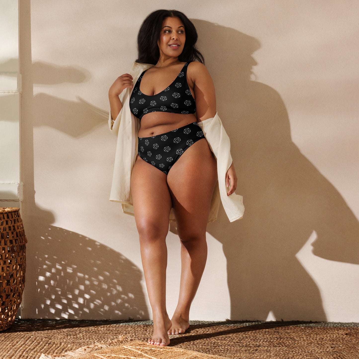 INVERTED PENTAGRAM RECYCLED HIGH-WAISTED BIKINI