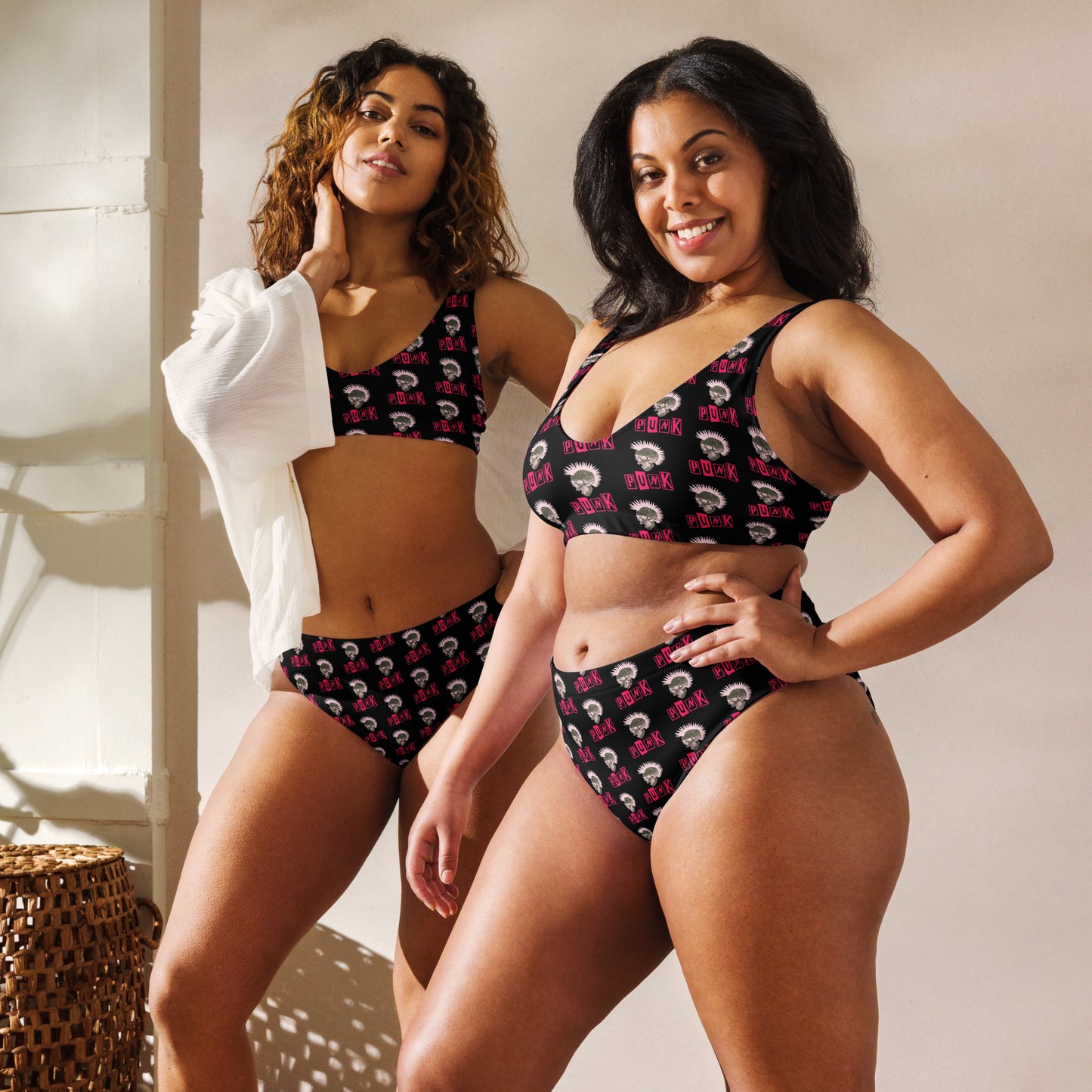 PUNK IS PINK RECYCLED HIGH-WAISTED BIKINI