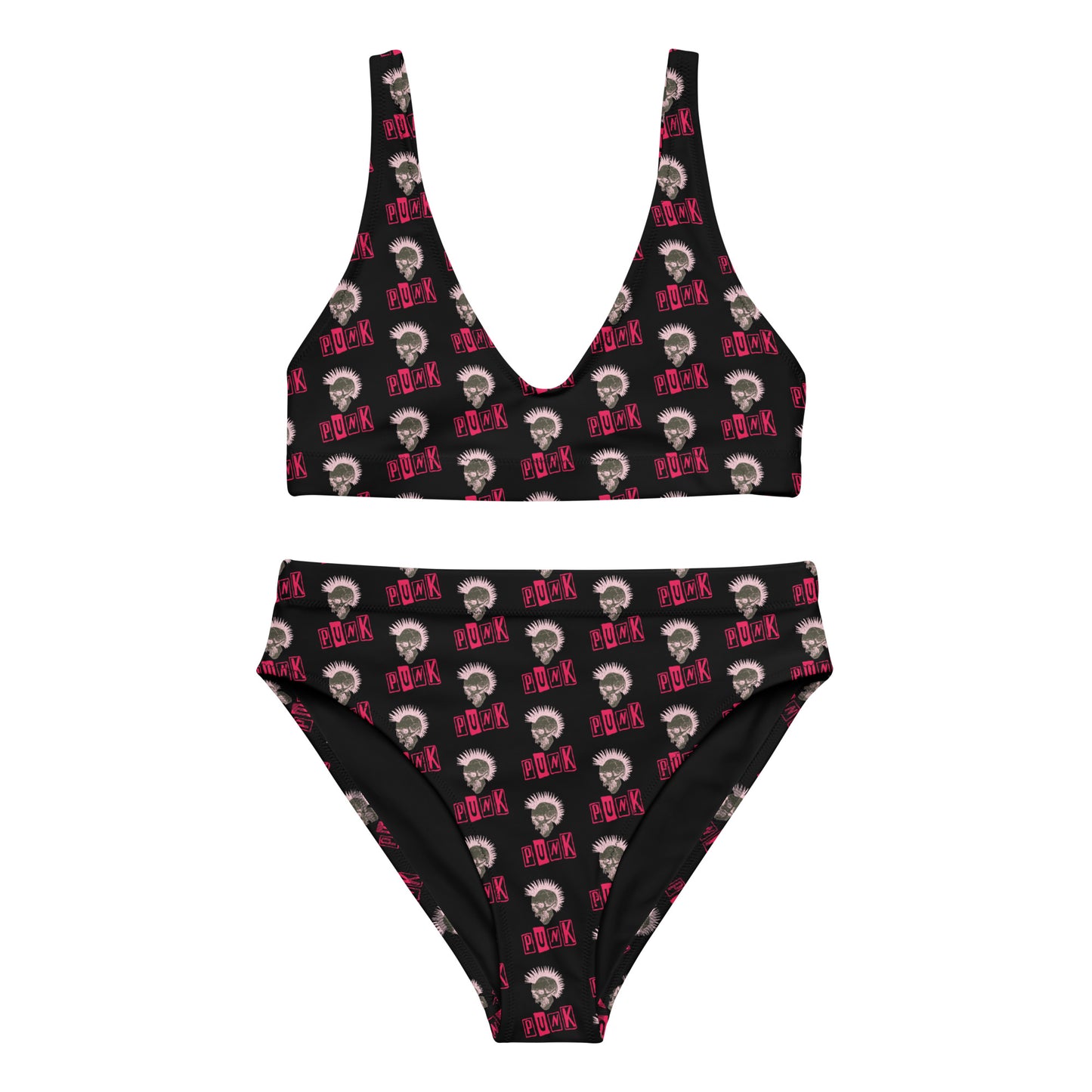 PUNK IS PINK RECYCLED HIGH-WAISTED BIKINI