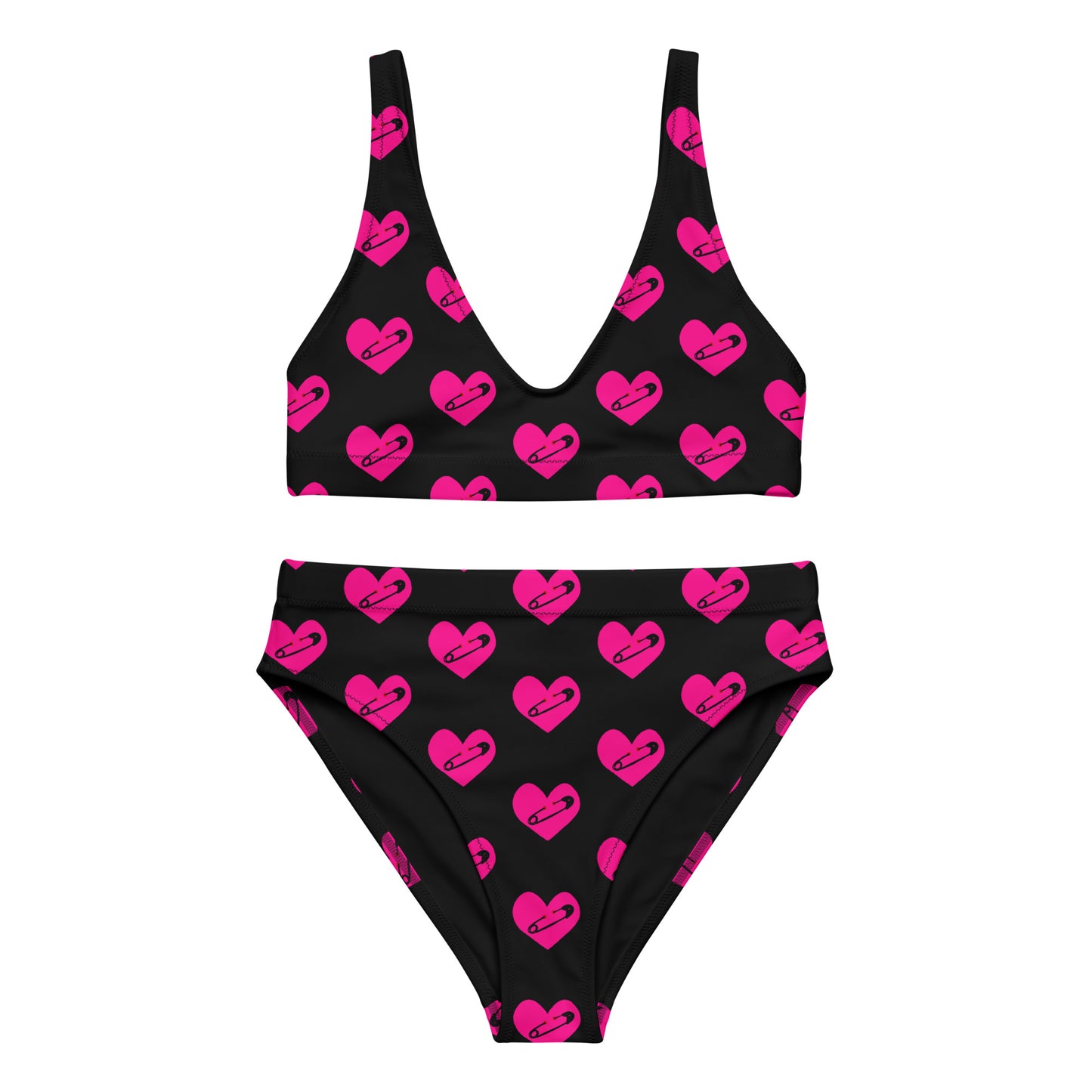 PINNED HEART RECYCLED HIGH-WAISTED BIKINI