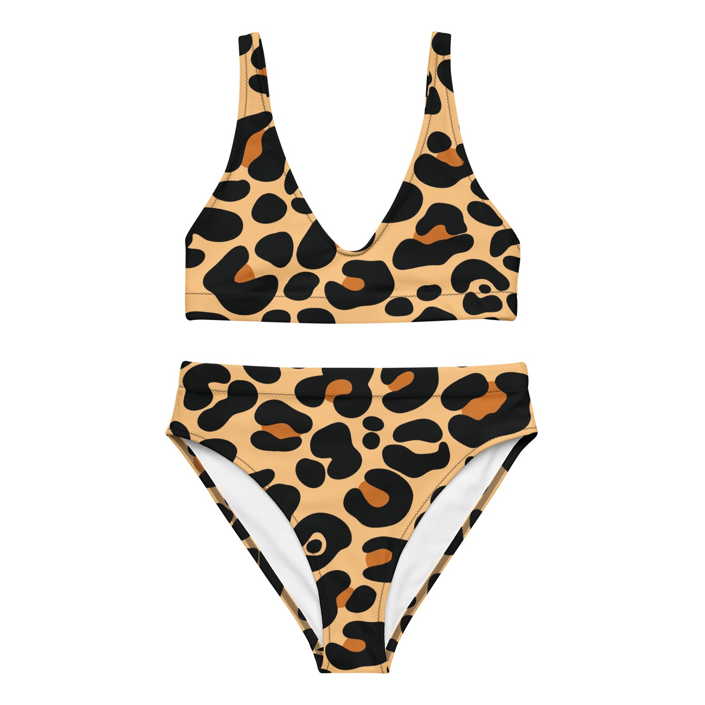 LEOPARD PRINT RECYCLED HIGH-WAISTED BIKINI