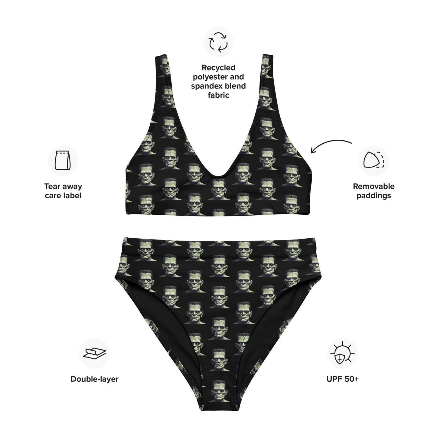FRANK RECYCLED HIGH-WAISTED BIKINI