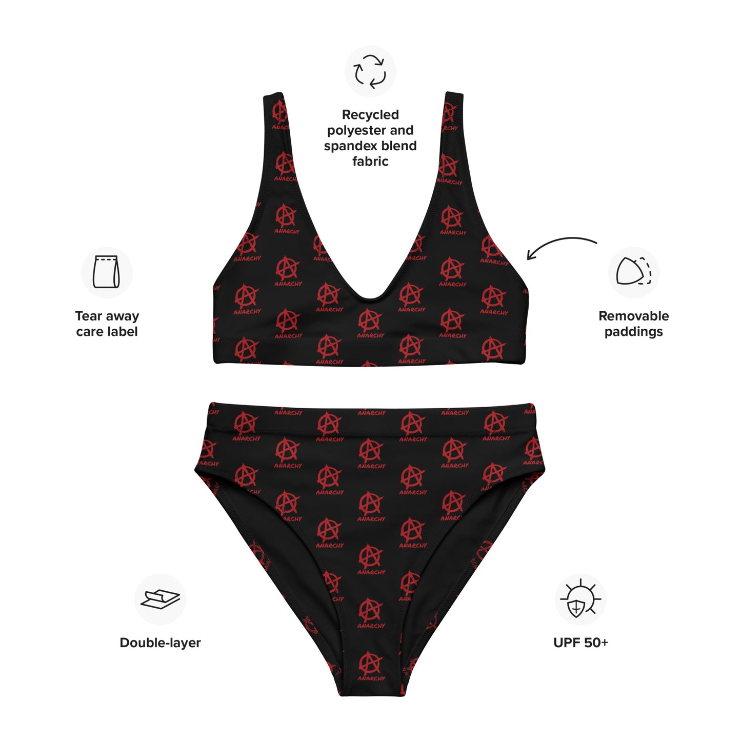 ANARCHY RECYCLED HIGH-WAISTED BIKINI