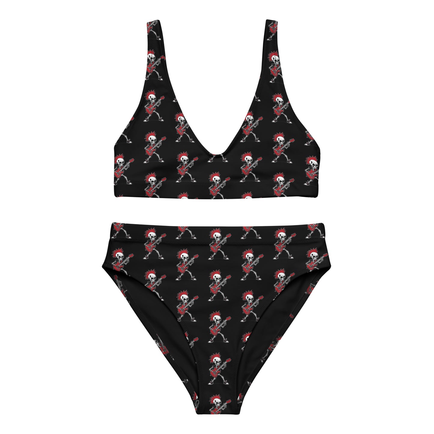 RED GUITAR RECYCLED HIGH-WAISTED BIKINI