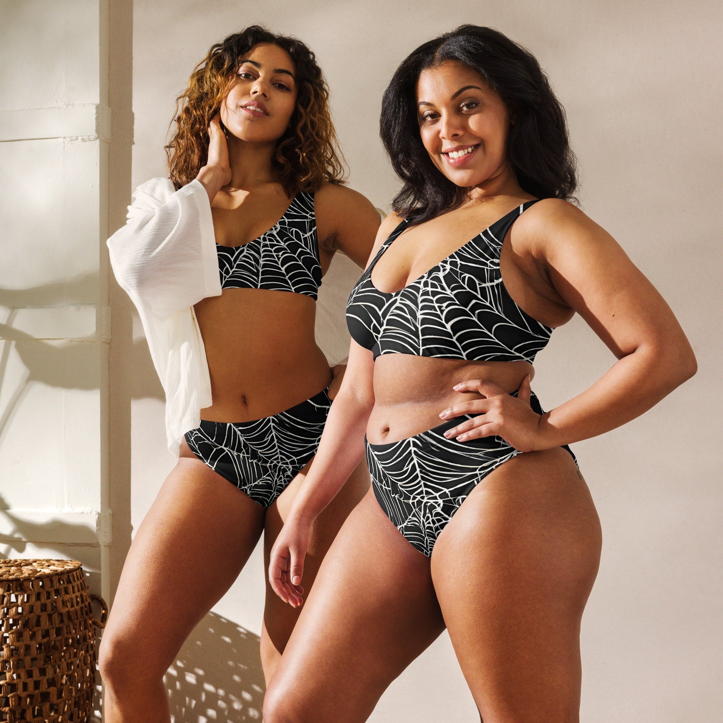 WEB OF LIES RECYCLED HIGH-WAISTED BIKINI