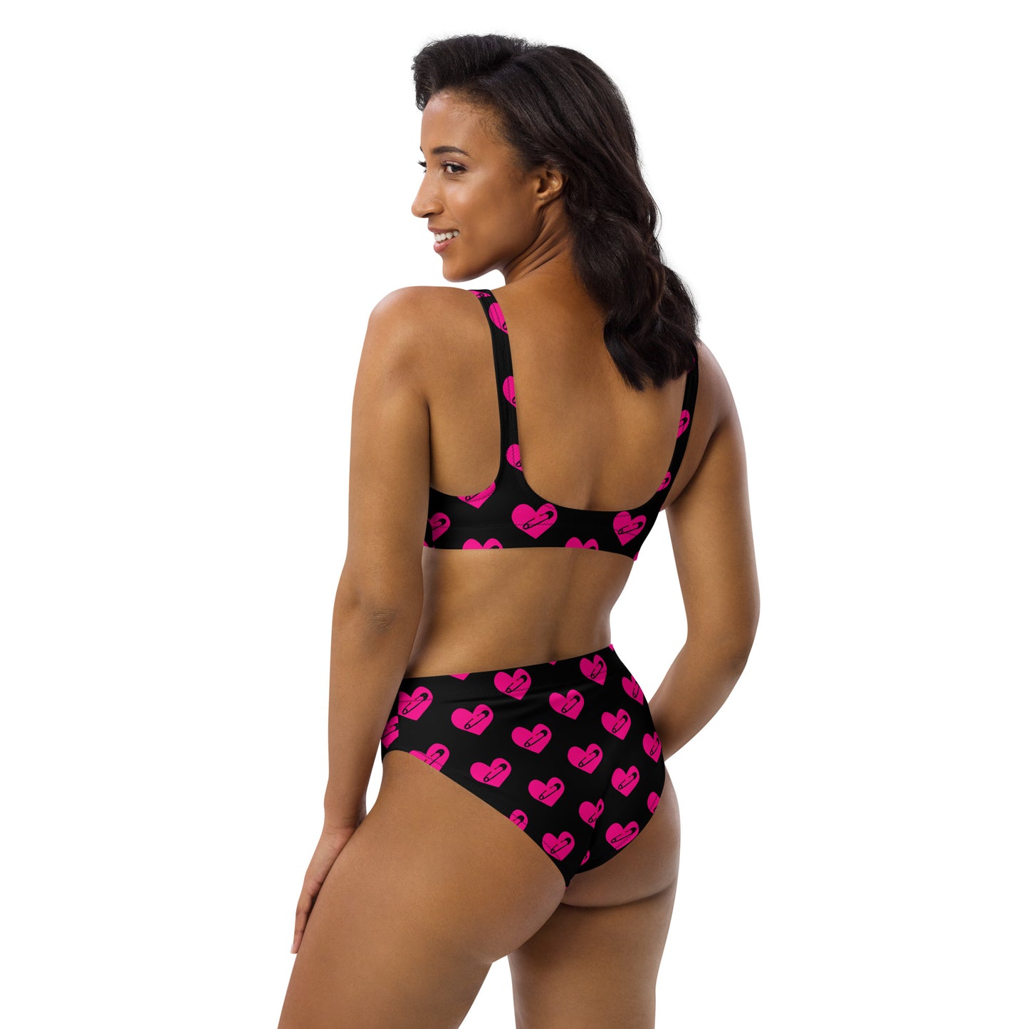 PINNED HEART RECYCLED HIGH-WAISTED BIKINI
