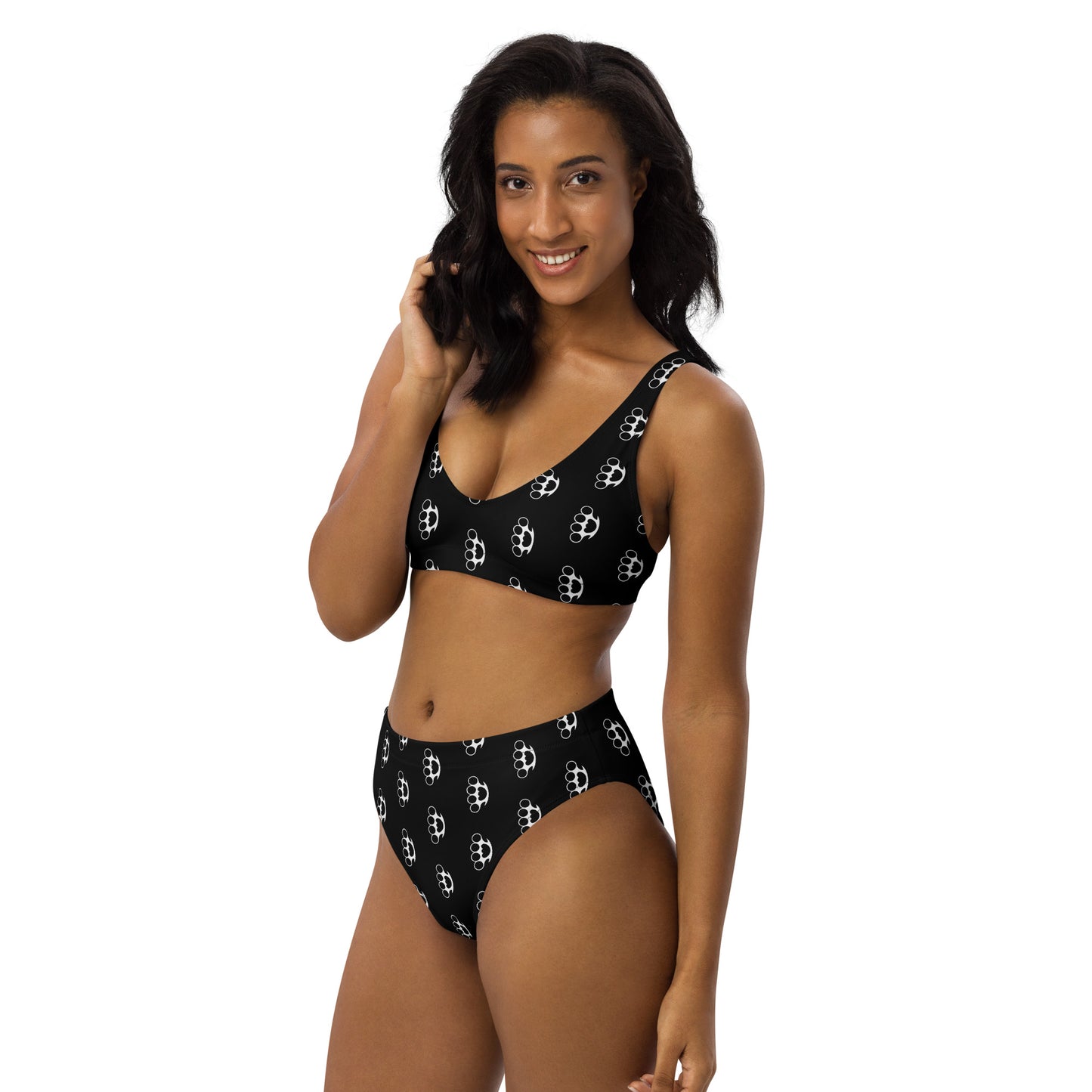 BRASS KNUCKLES RECYCLED HIGH-WAISTED BIKINI