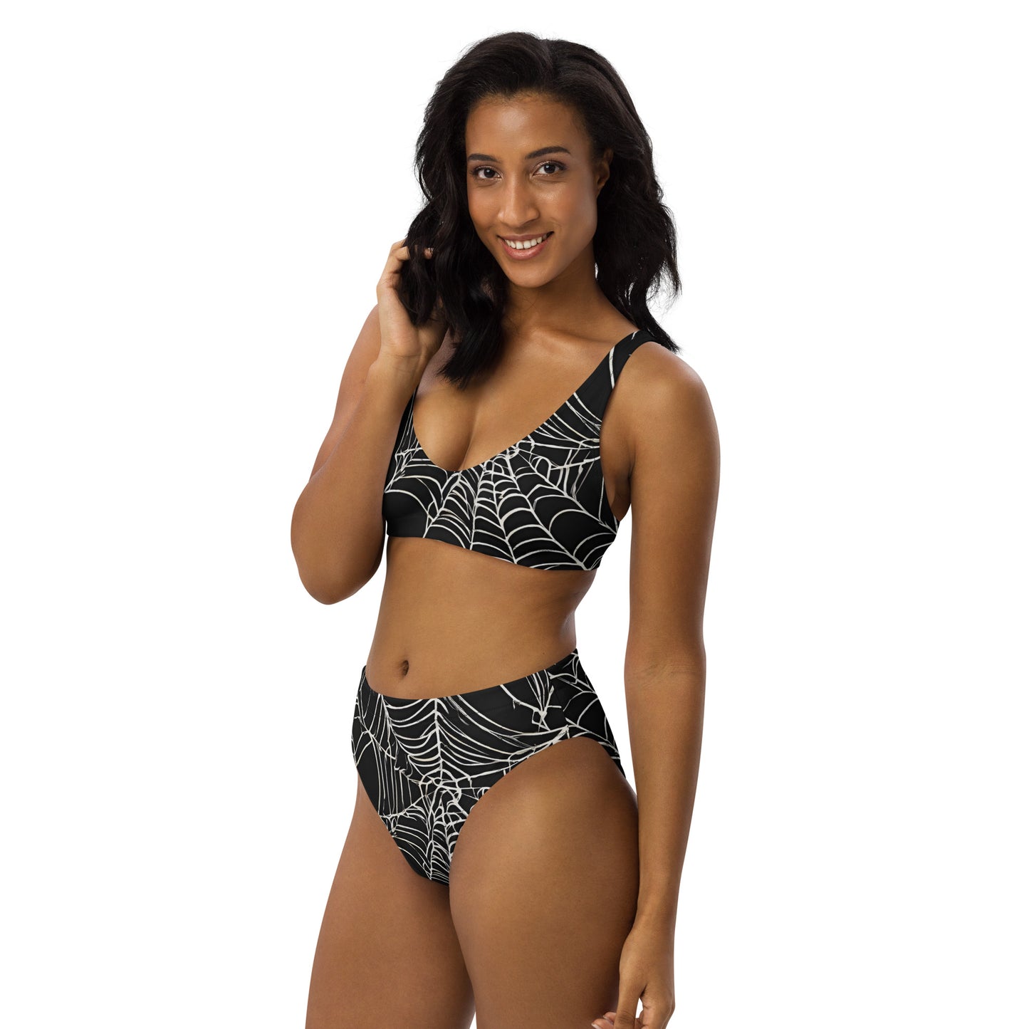 WEB OF LIES RECYCLED HIGH-WAISTED BIKINI