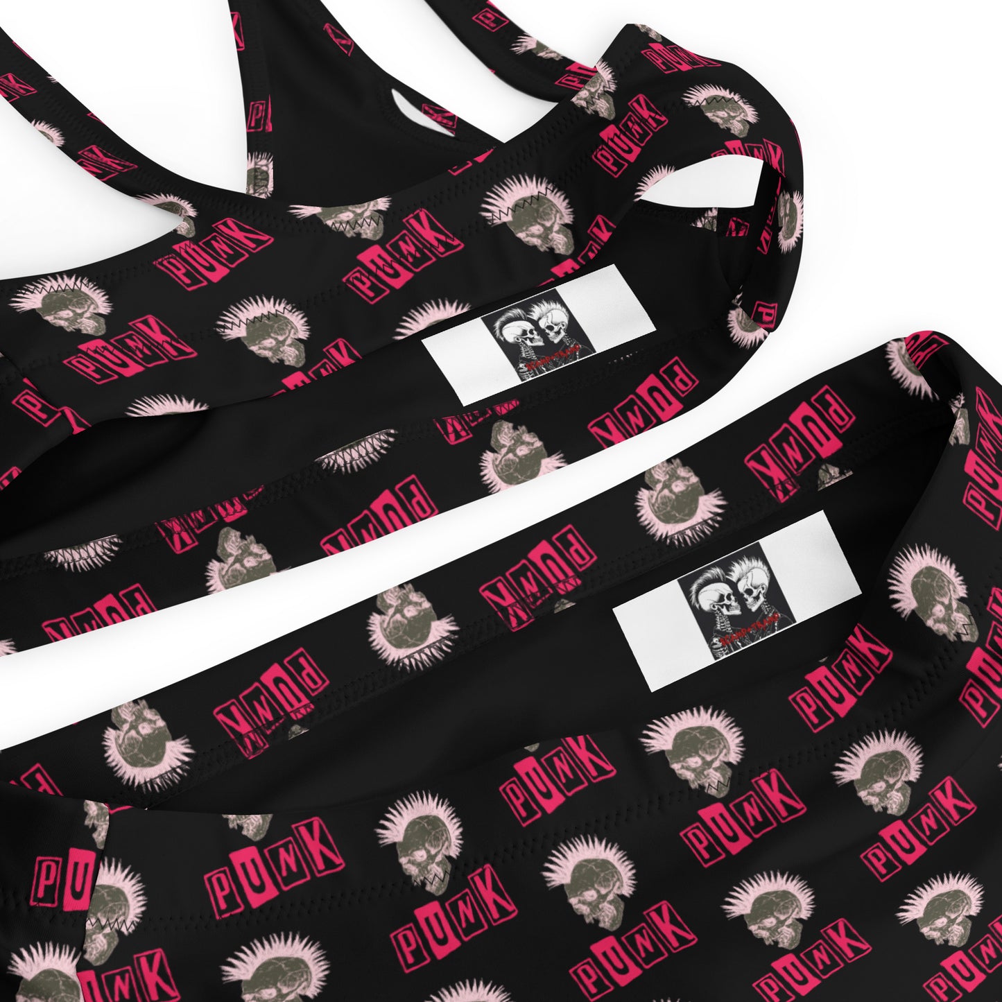 PUNK IS PINK RECYCLED HIGH-WAISTED BIKINI