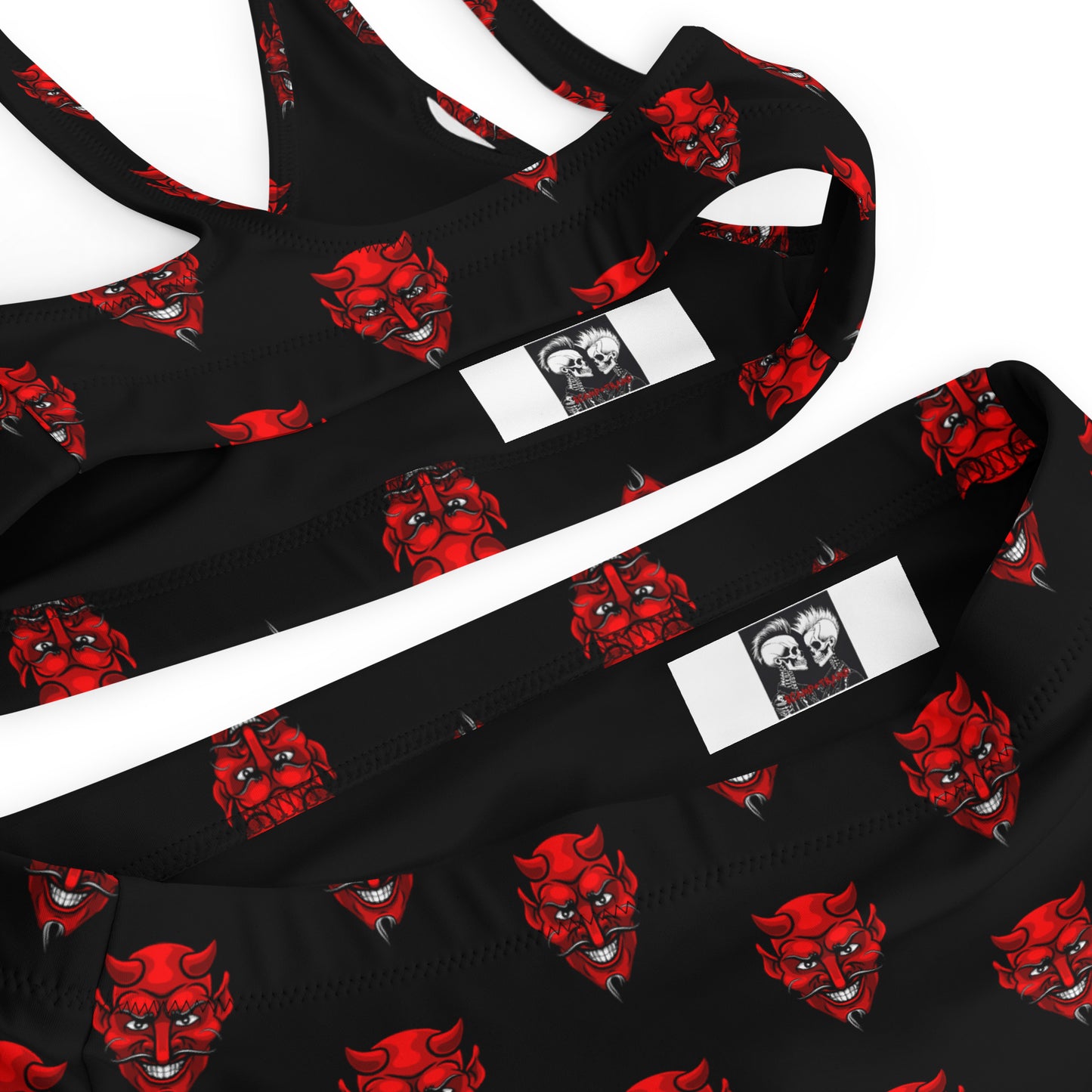 RED DEVIL RECYCLED HIGH-WAISTED BIKINI