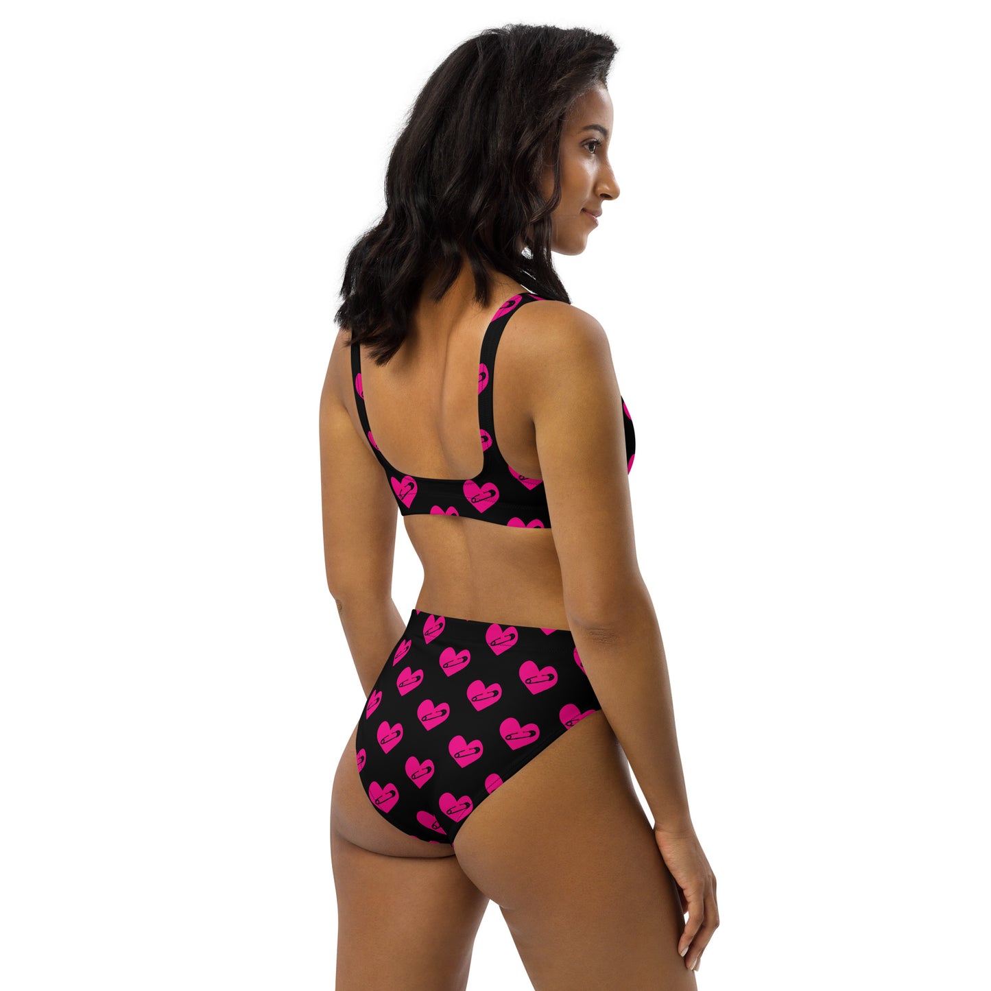 PINNED HEART RECYCLED HIGH-WAISTED BIKINI