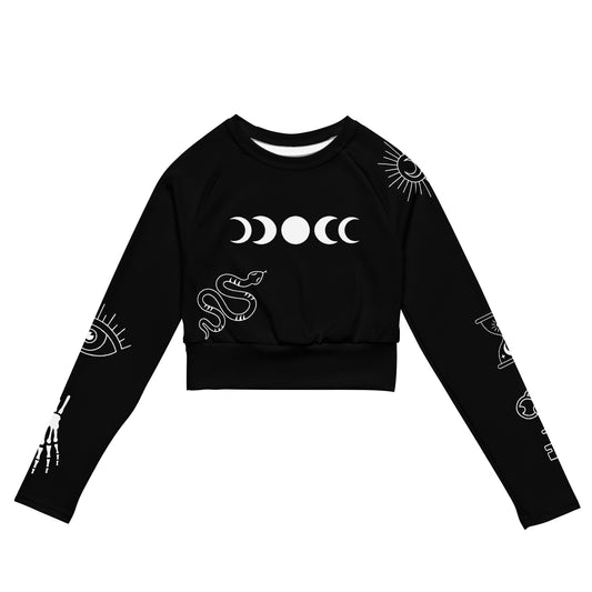 MYSTERIA RECYCLED LONG SLEEVE CROP TOP