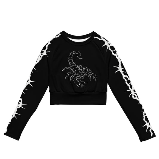 SCORPION RECYCLED LONG SLEEVE CROP TOP
