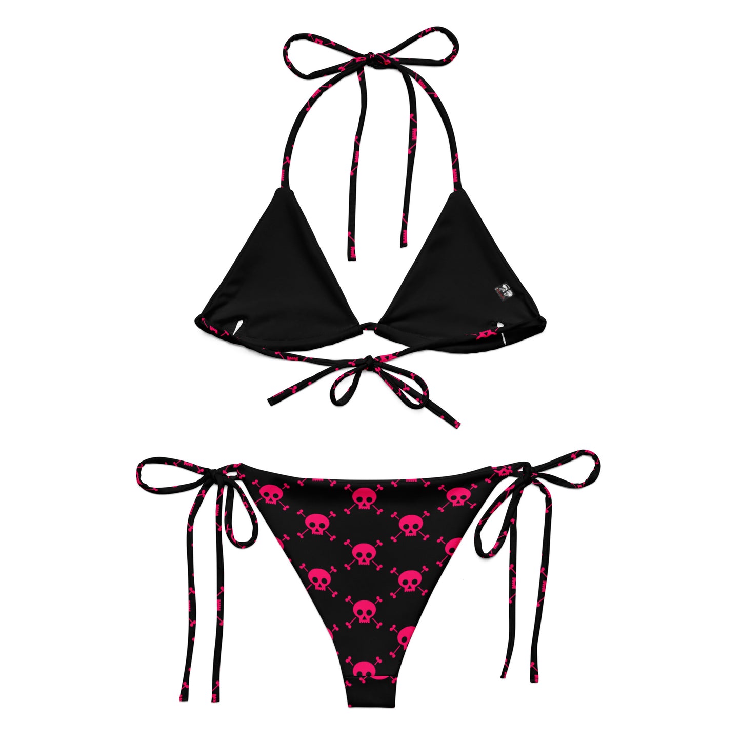 PINK SKULL & BONES RECYCLED STRING BIKINI