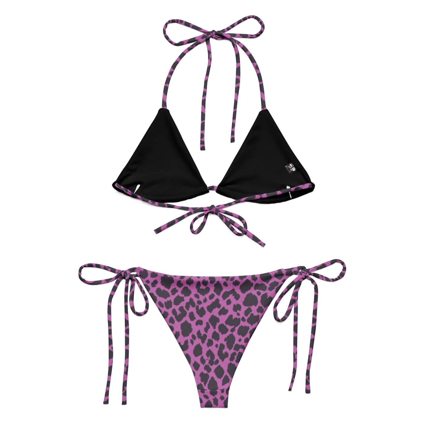 PINK LEOPARD RECYCLED STRING BIKINI