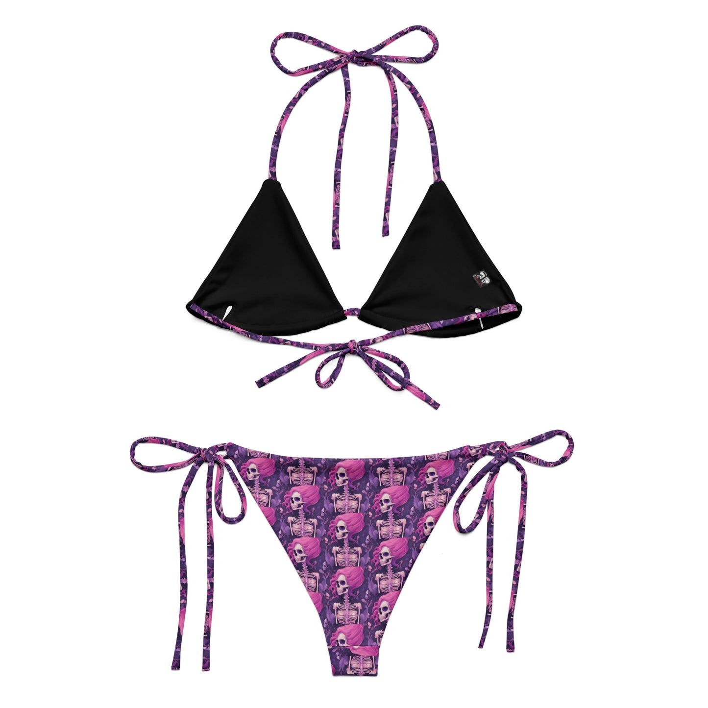PINK SKELETON RECYCLED STRING BIKINI