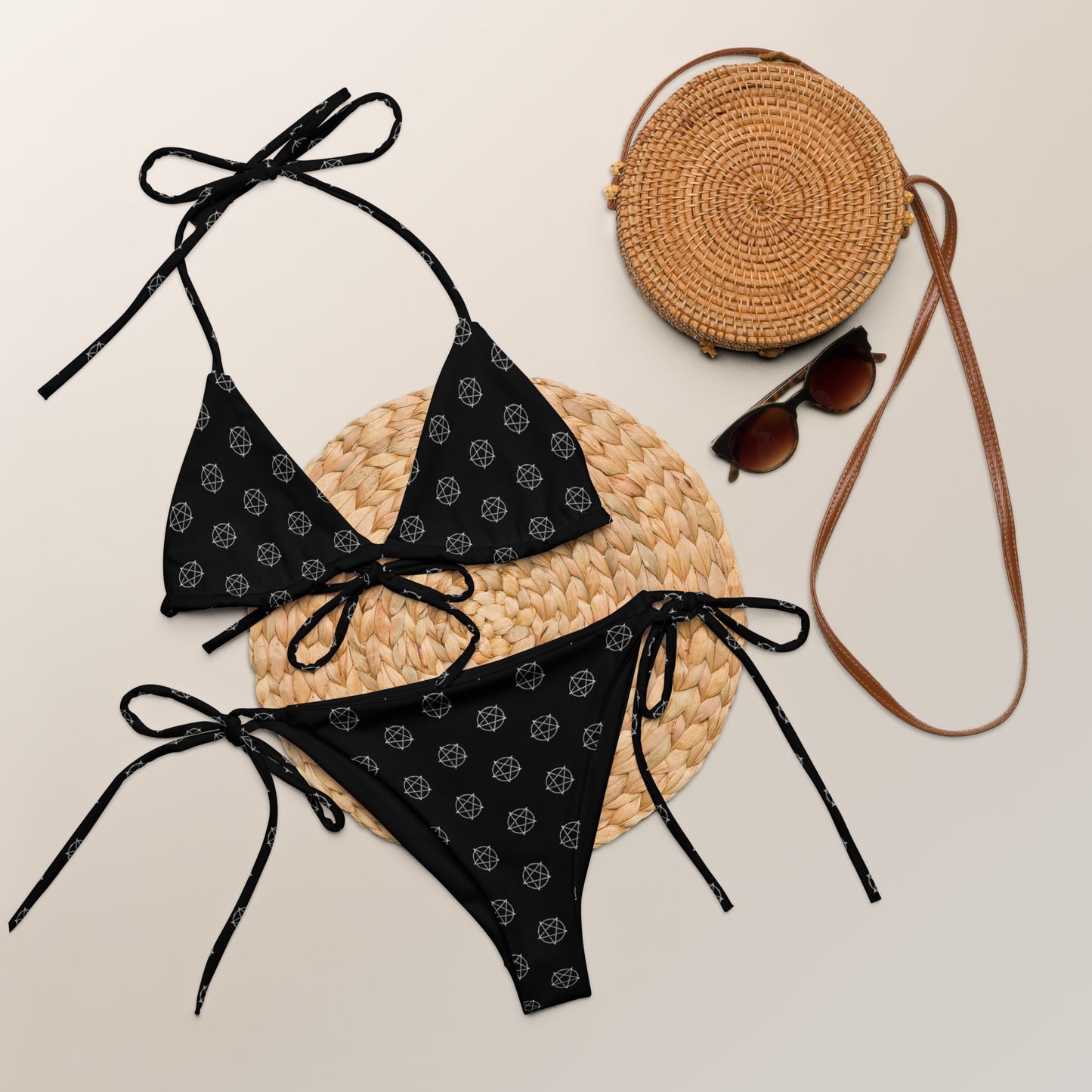 INVERTED PENTAGRAM RECYCLED STRING BIKINI