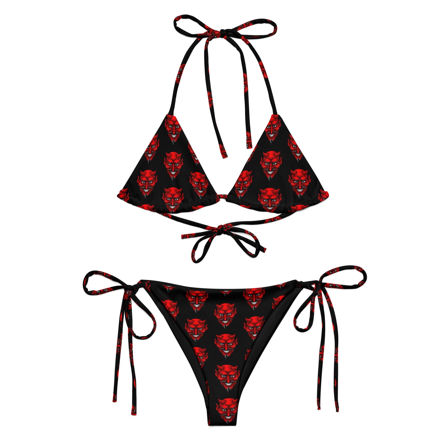 RED DEVIL RECYCLED STRING BIKINI