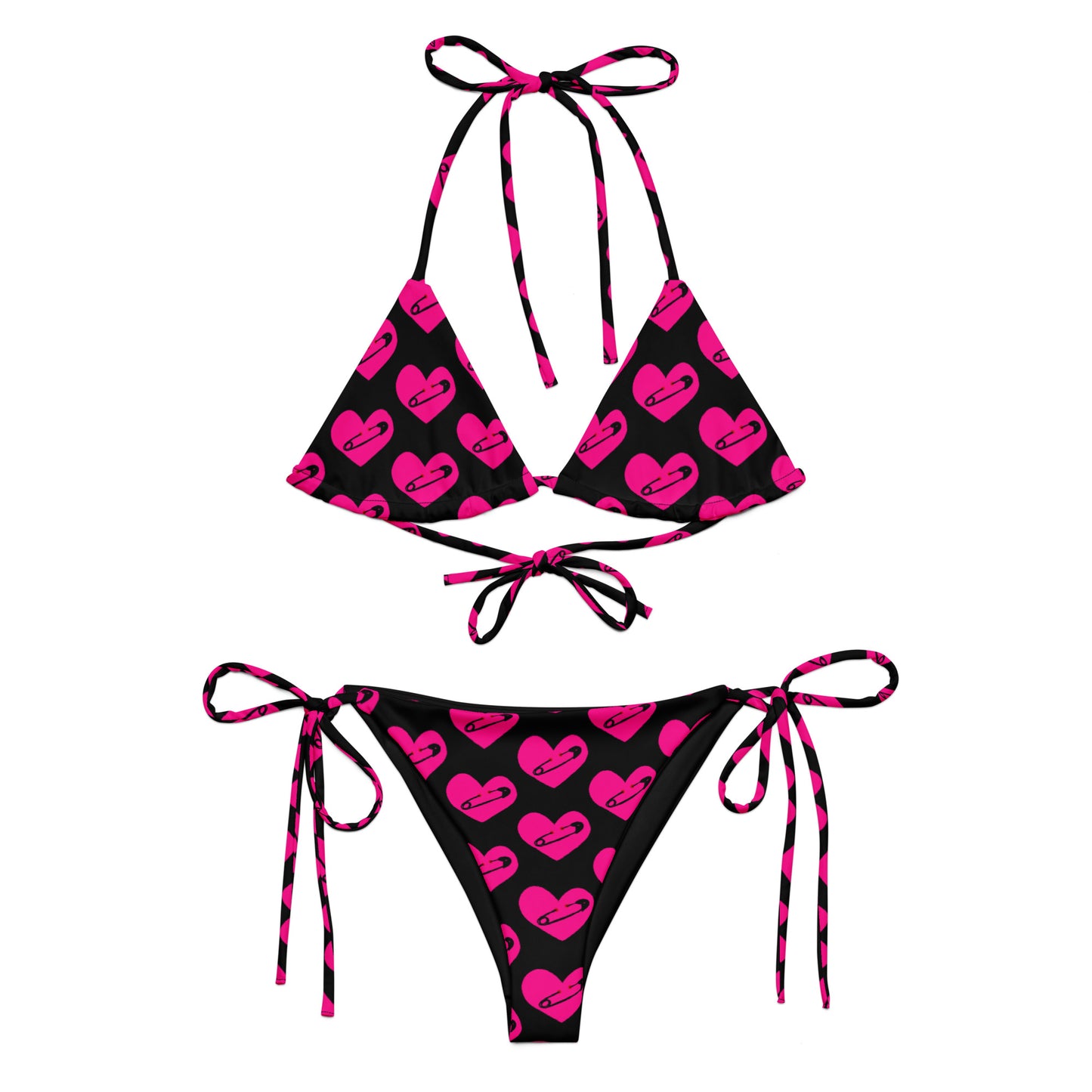 PINNED HEART RECYCLED STRING BIKINI