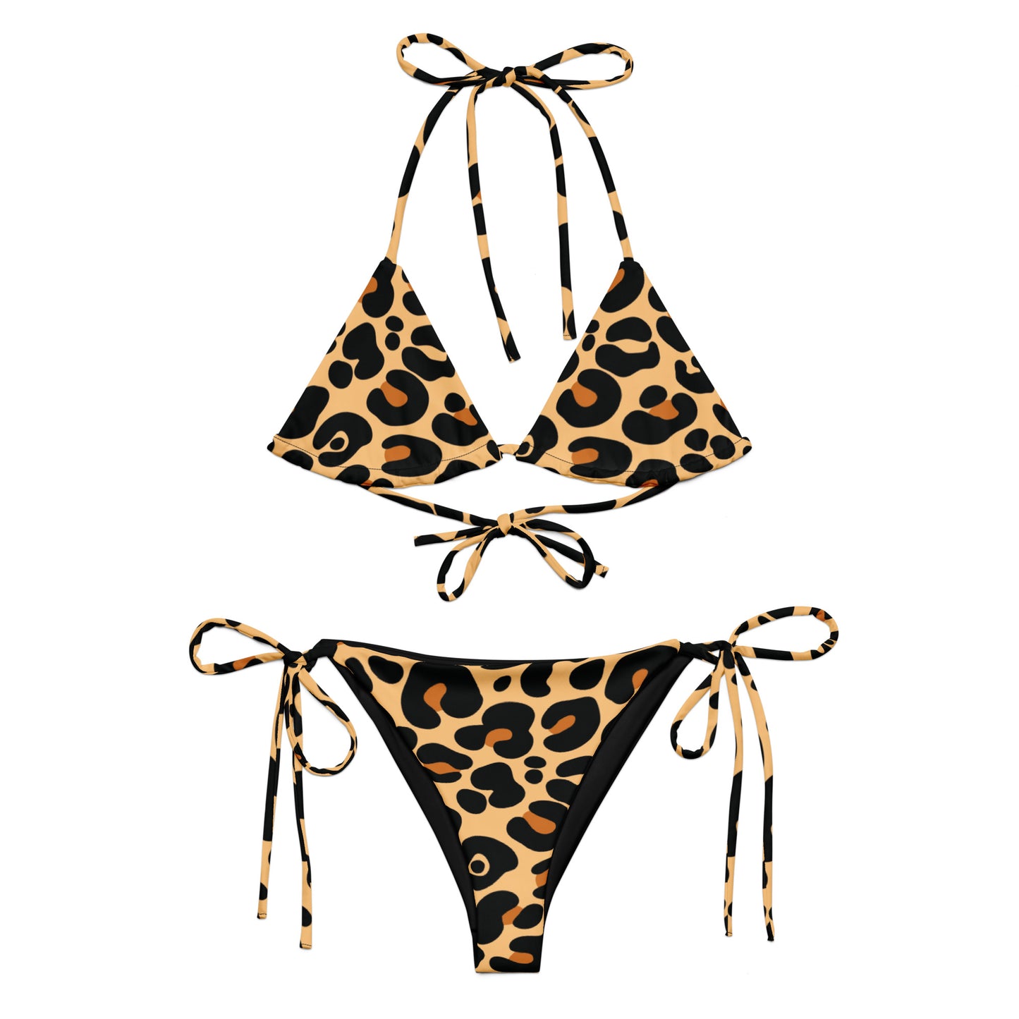 LEOPARD PRINT RECYCLED STRING BIKINI