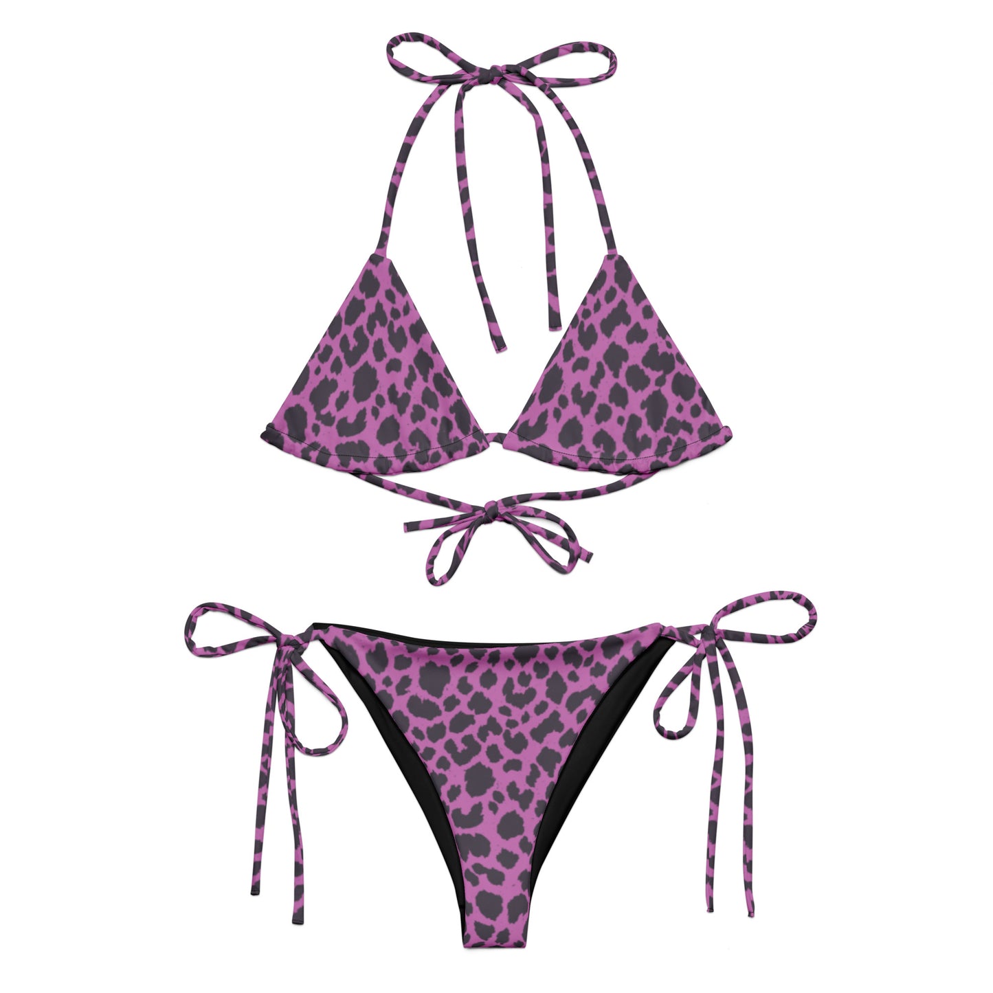 PINK LEOPARD RECYCLED STRING BIKINI
