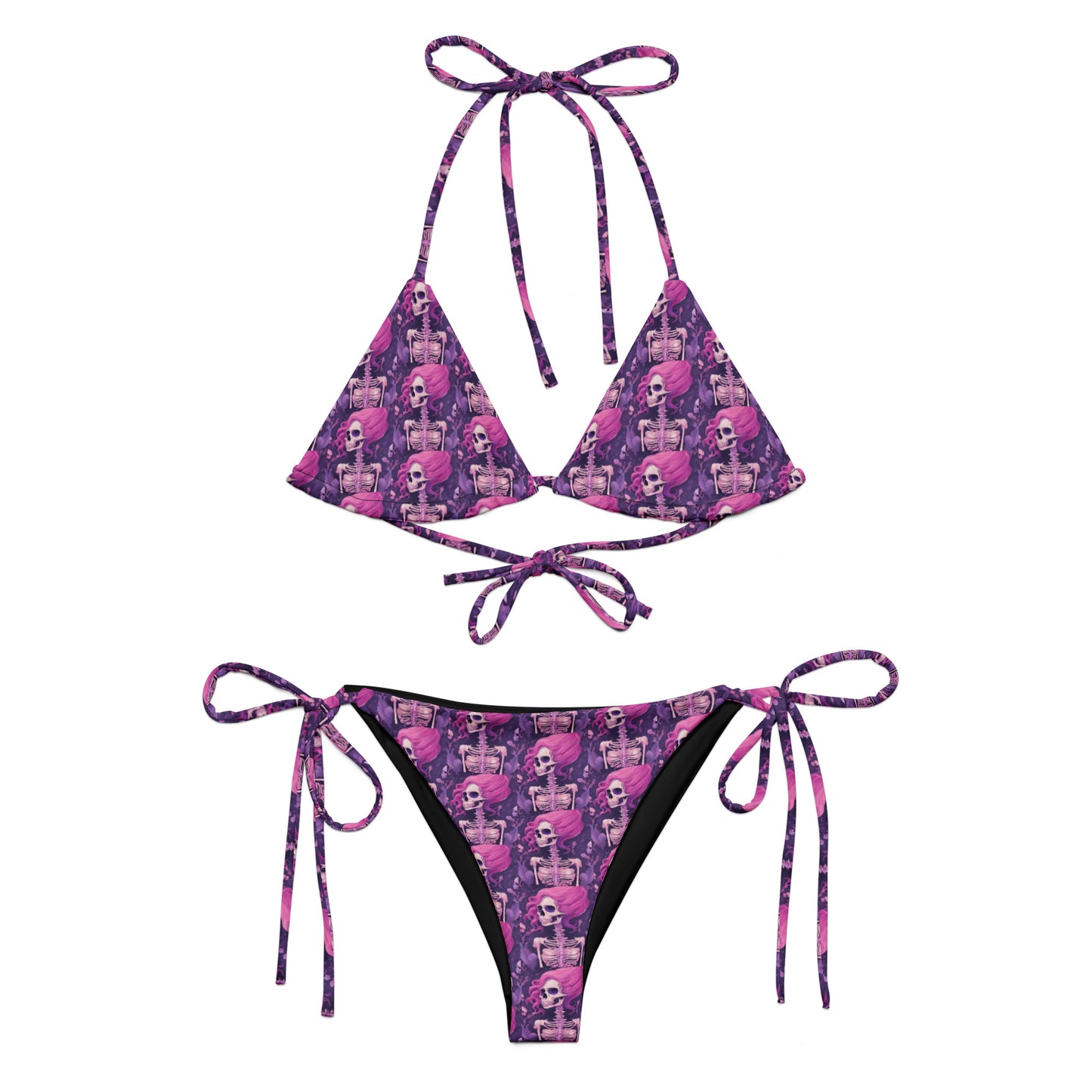 PINK SKELETON RECYCLED STRING BIKINI