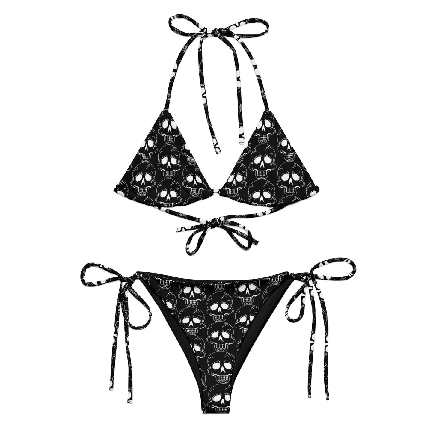 LAUGHING SKULL RECYCLED STRING BIKINI