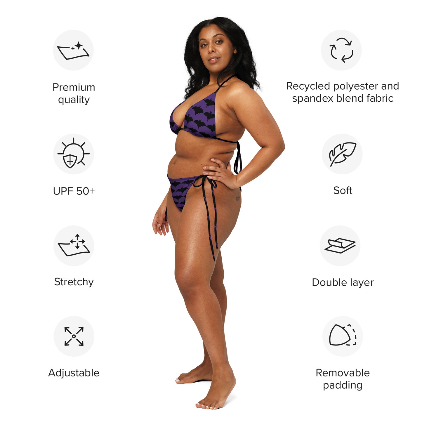 PURPLE BAT RECYCLED STRING BIKINI