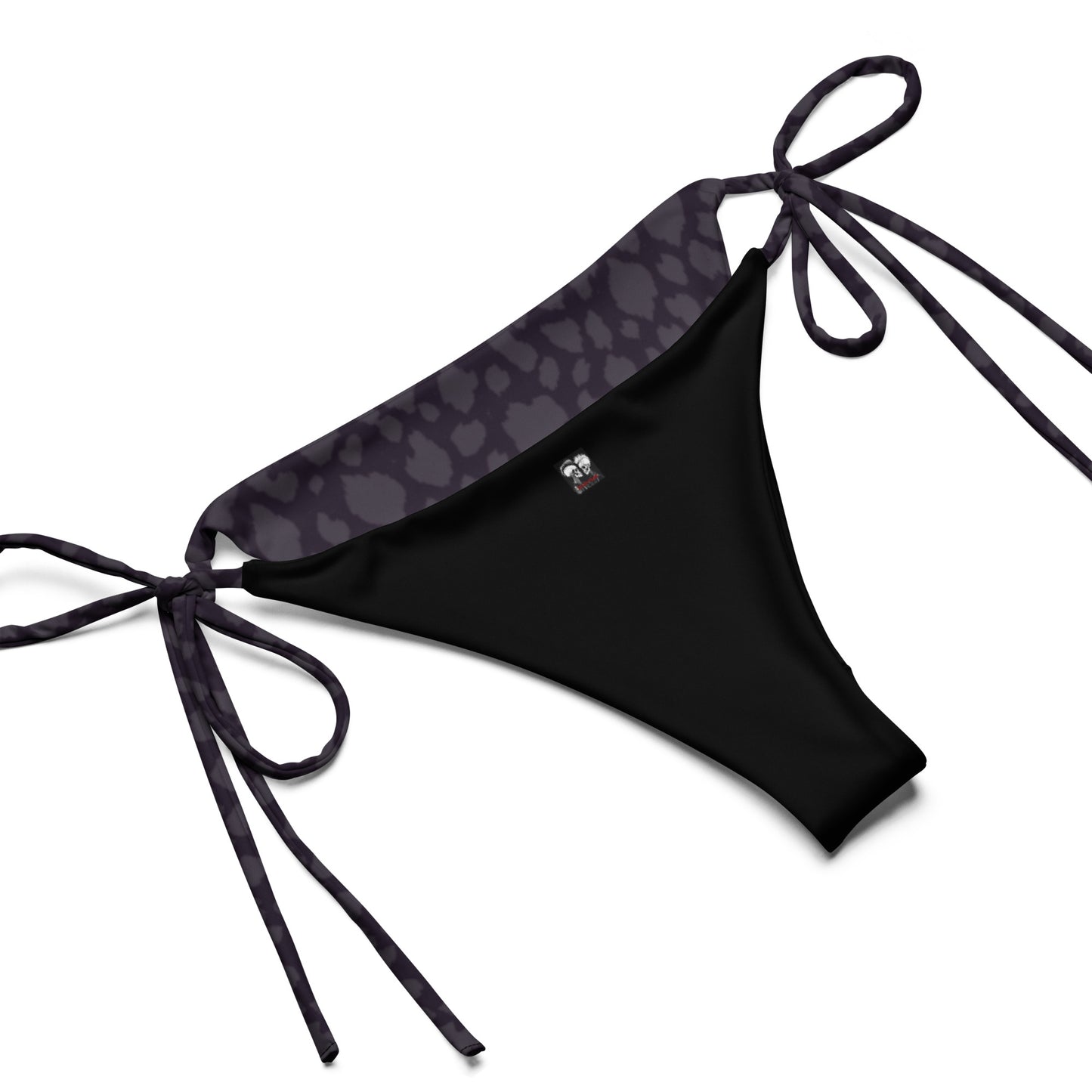 BLACK LEOPARD RECYCLED STRING BIKINI