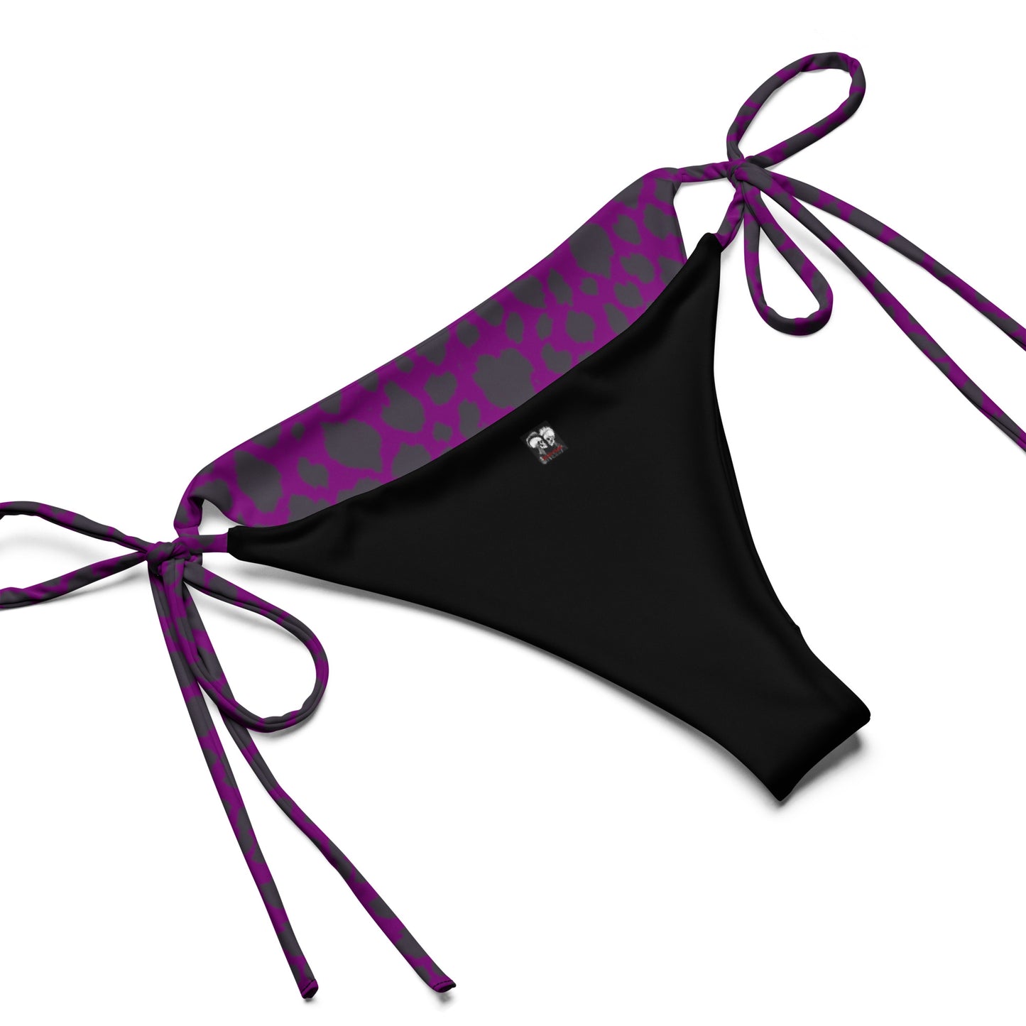 PURPLE LEOPARD RECYCLED STRING BIKINI