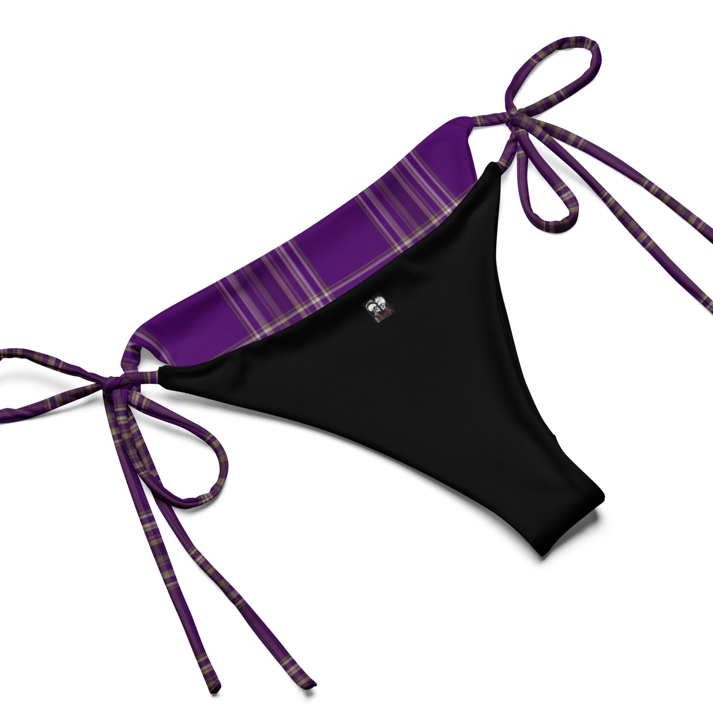 PURPLE PLAID RECYCLED STRING BIKINI