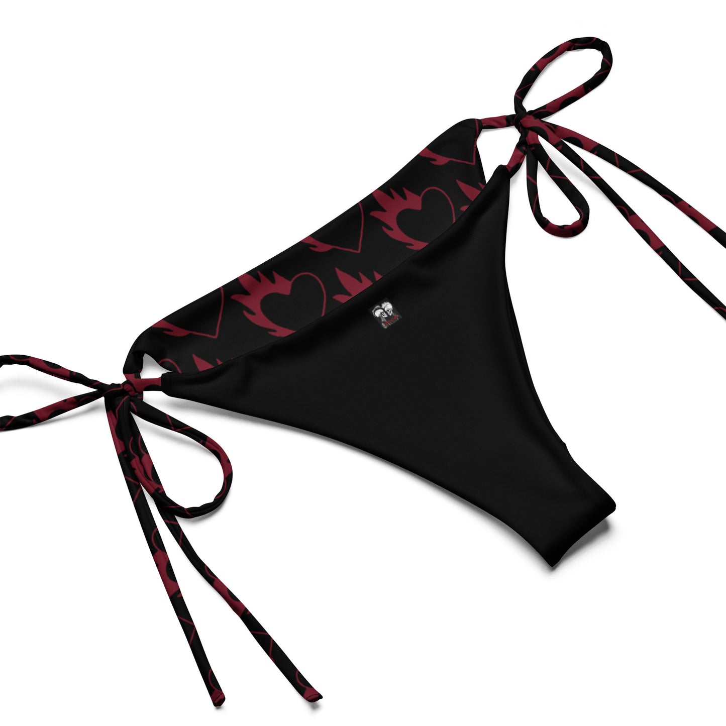 FLAMING HEART RECYCLED STRING BIKINI