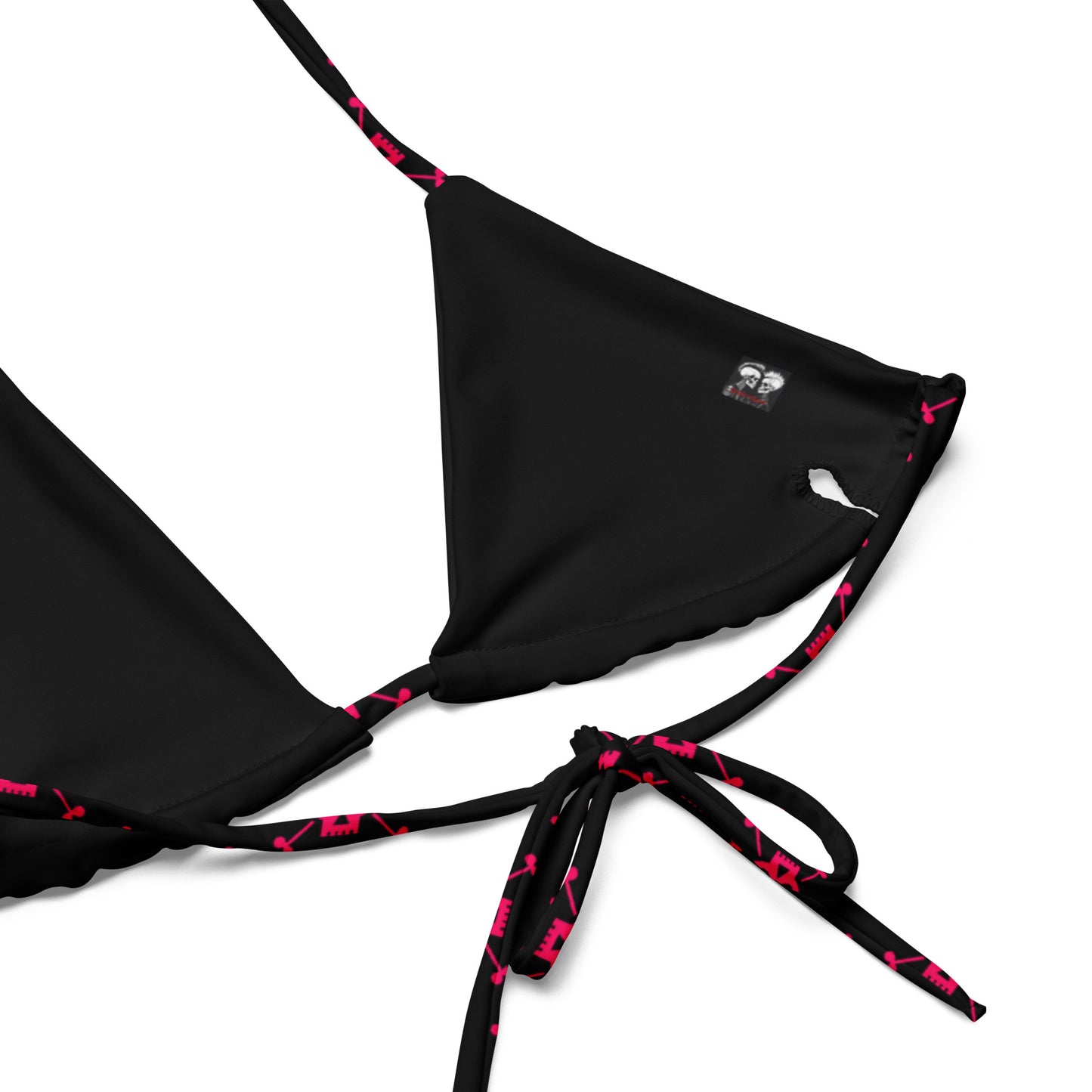 PINK SKULL & BONES RECYCLED STRING BIKINI
