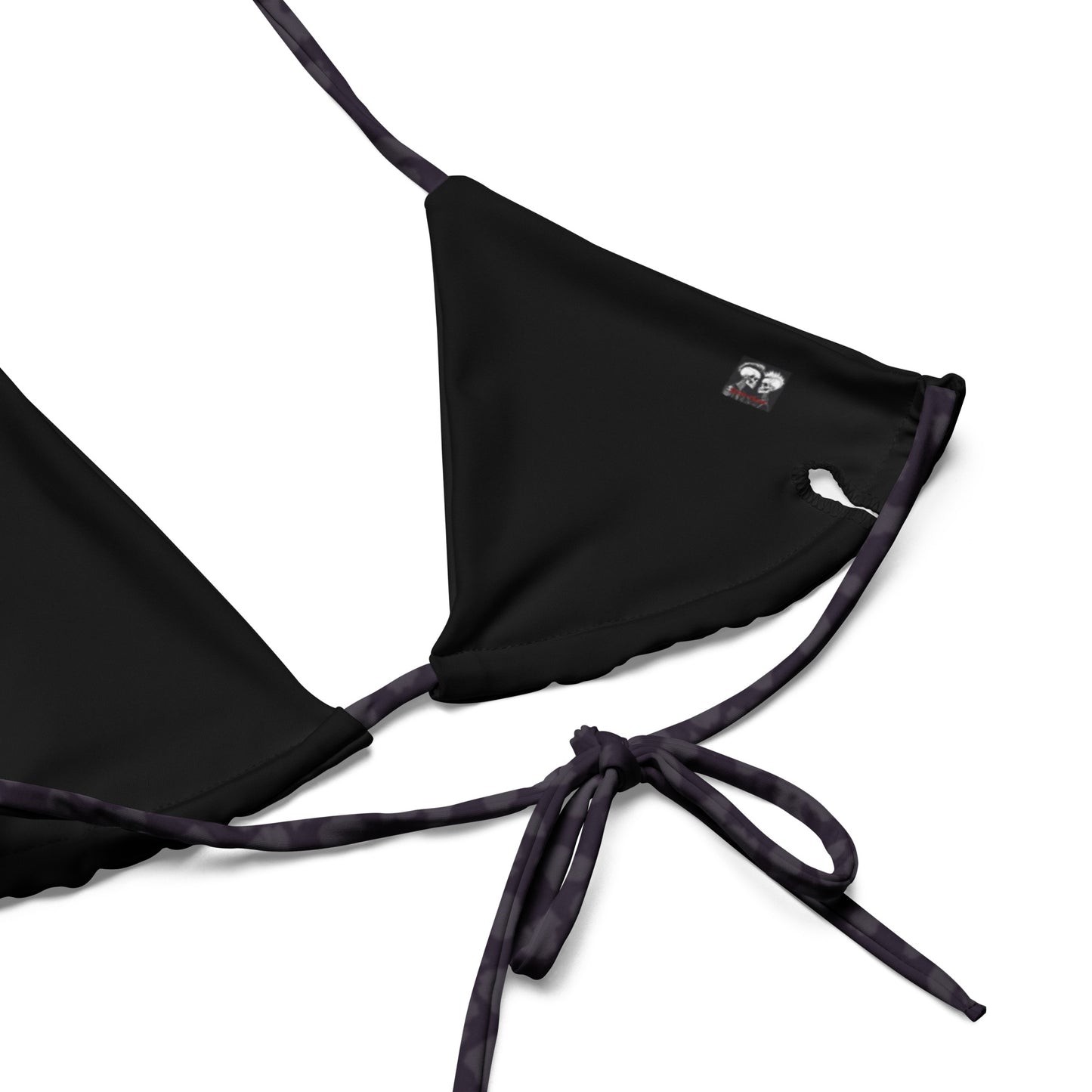 BLACK LEOPARD RECYCLED STRING BIKINI